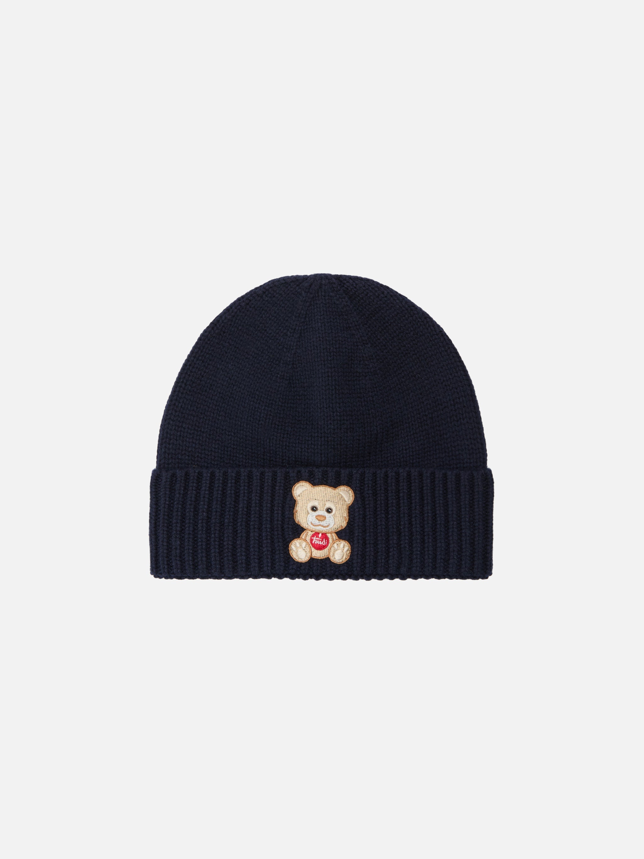 Holden Cashmere-Blend Beanie Blue With Trudi Bear Embroidery | Special Edition Hat