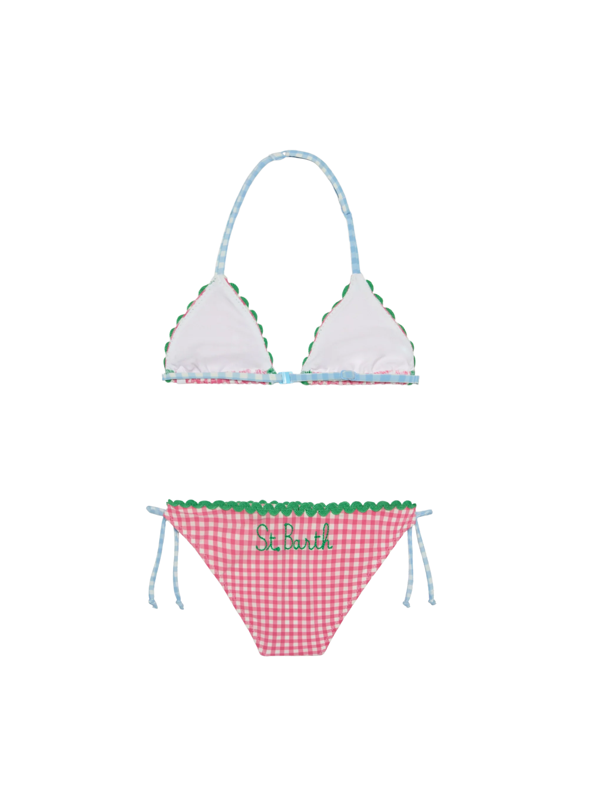Girl Bikini With Wave Trim Pink