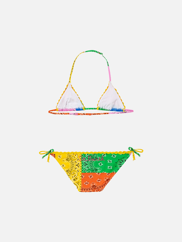 Girl Bikini With Bandanna Print __single__