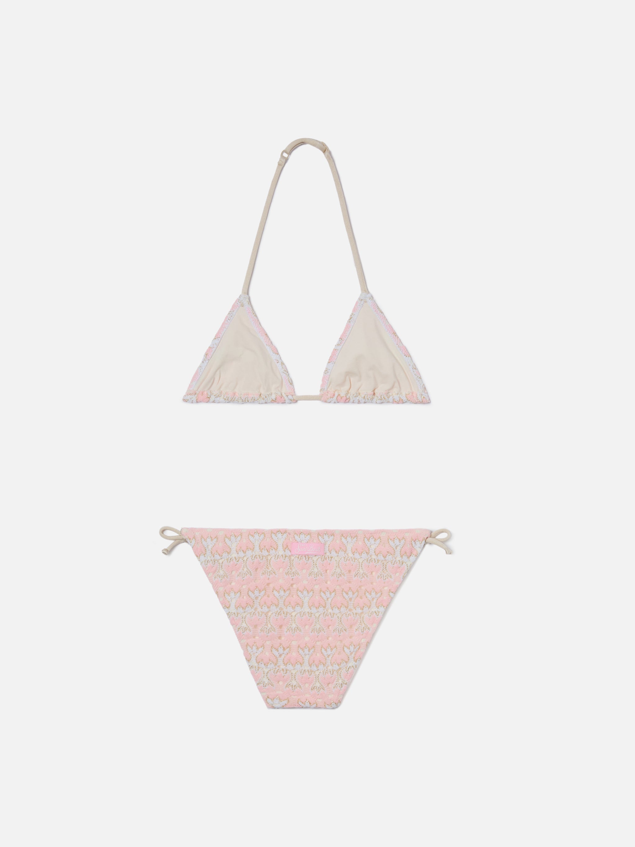 Holly Pink And Cream Floral Raschel Bikini __single__