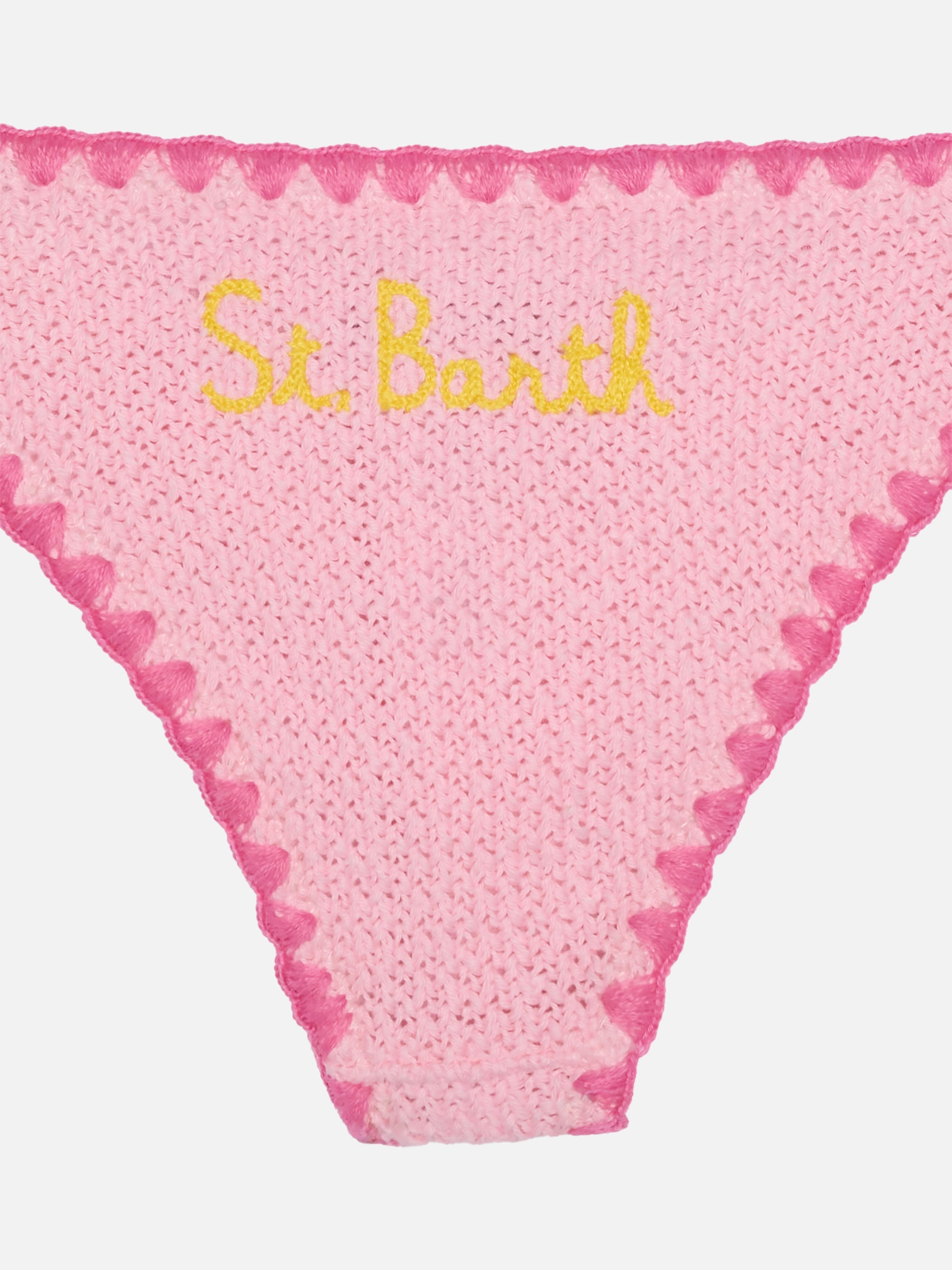 Girl Bikini With Embroidery Pink