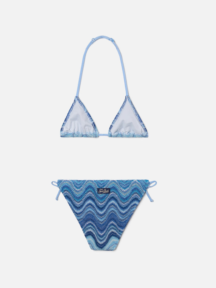 Holly Raschel Wave Bikini Shades Of Light Blue Sky