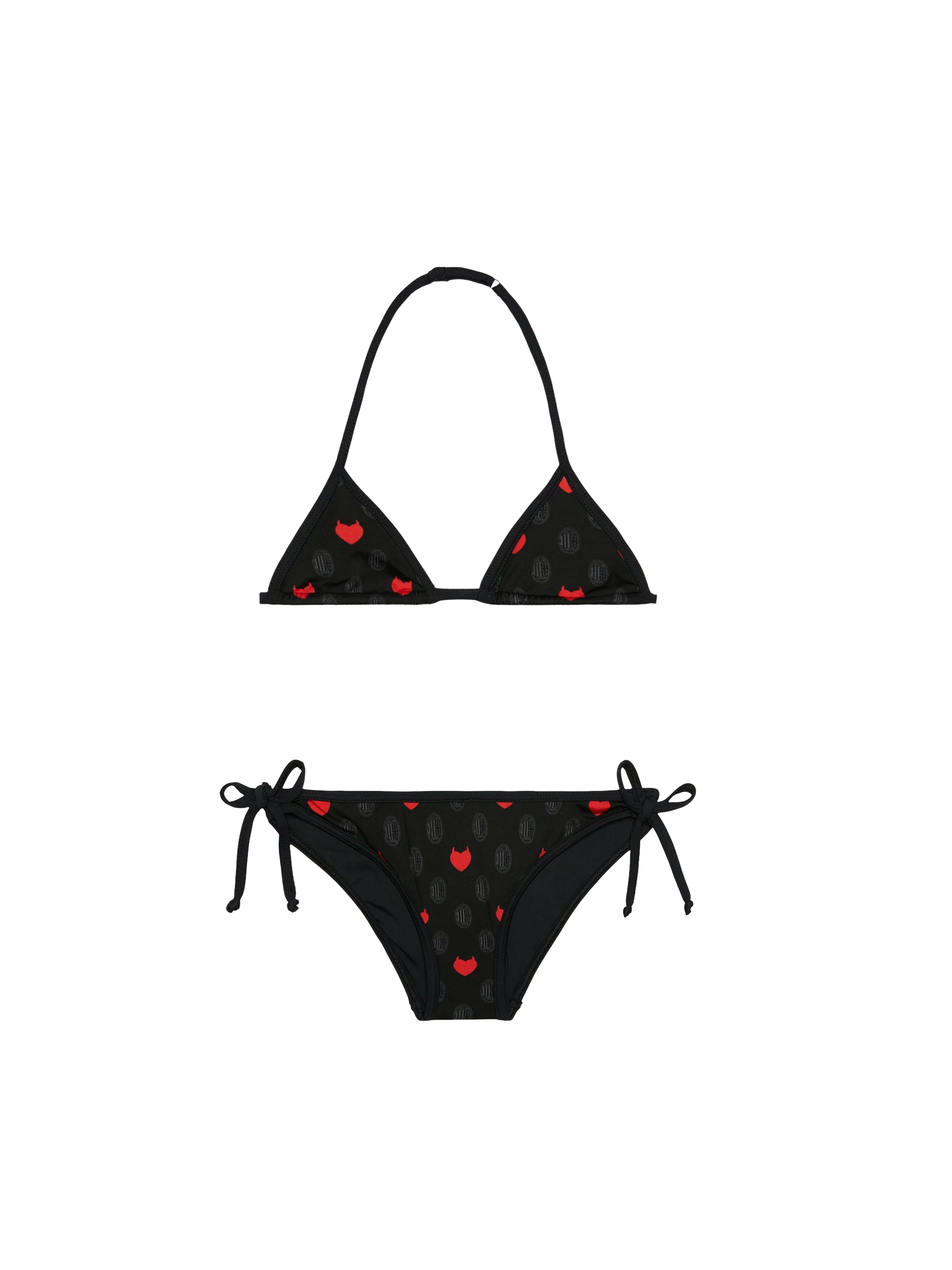 Triangle Bikini Holly String With Milan Print | Ac Special Edition Black