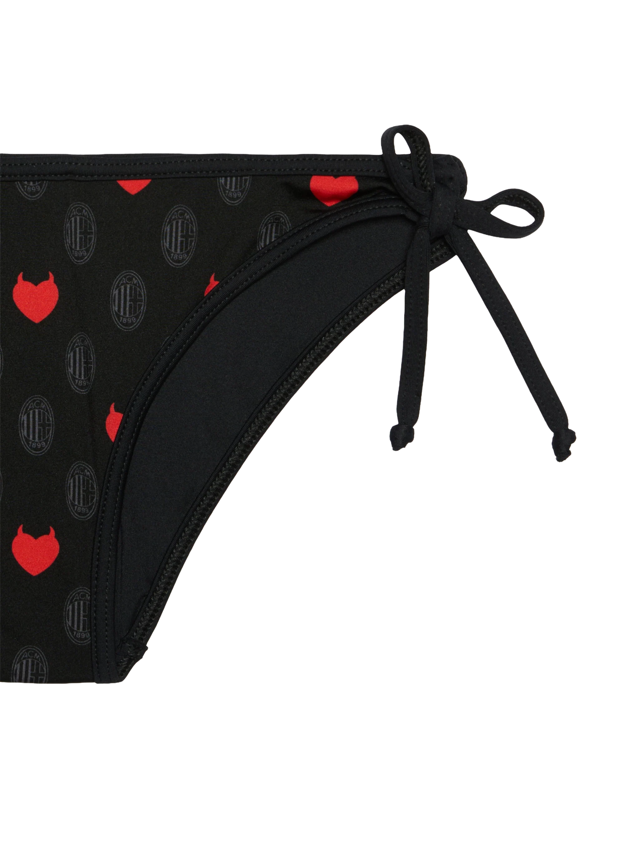 Triangle Bikini Holly String With Milan Print | Ac Special Edition Black