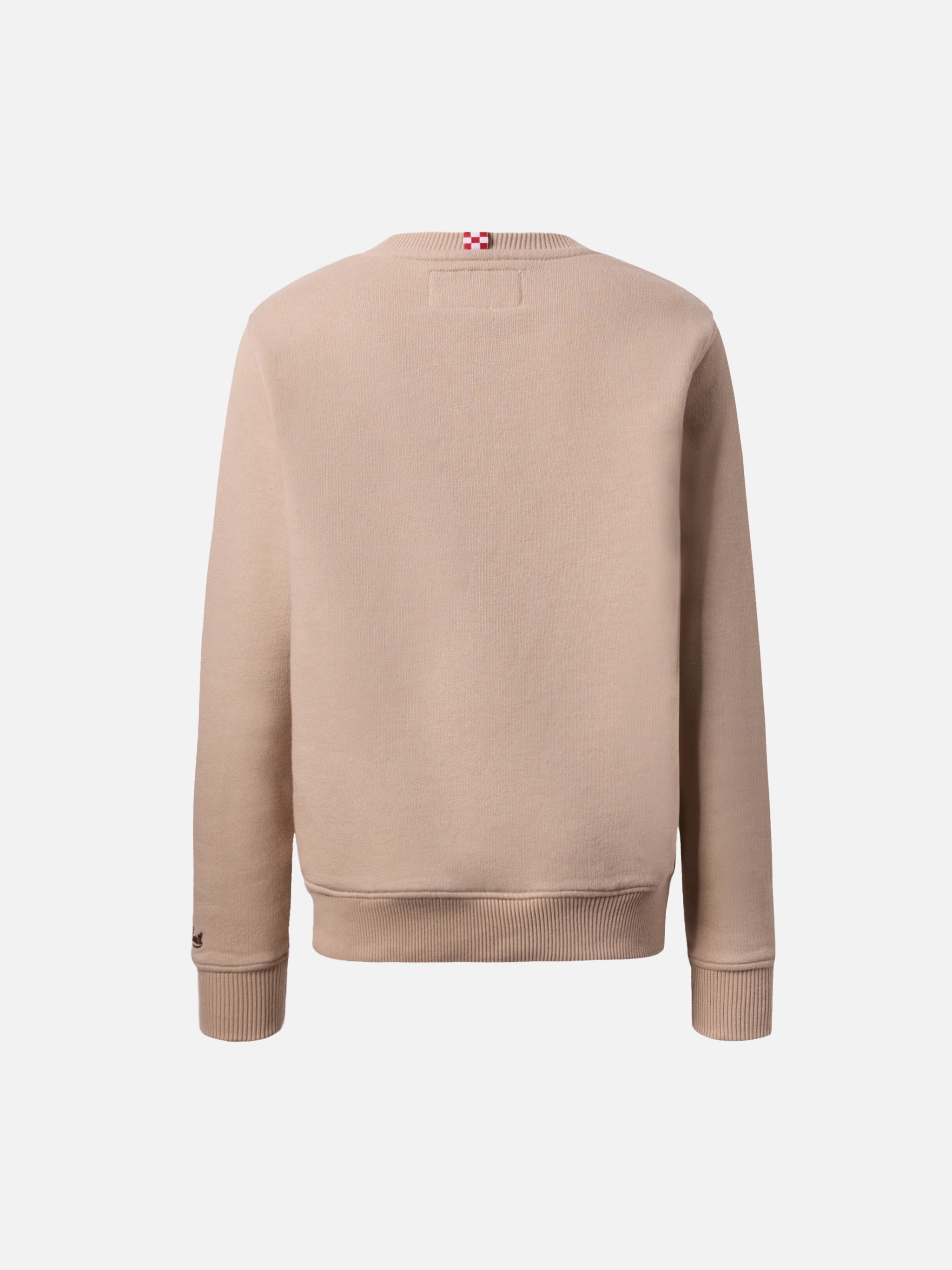 Hutton Crewneck Sweatshirt With Bear Print Brown