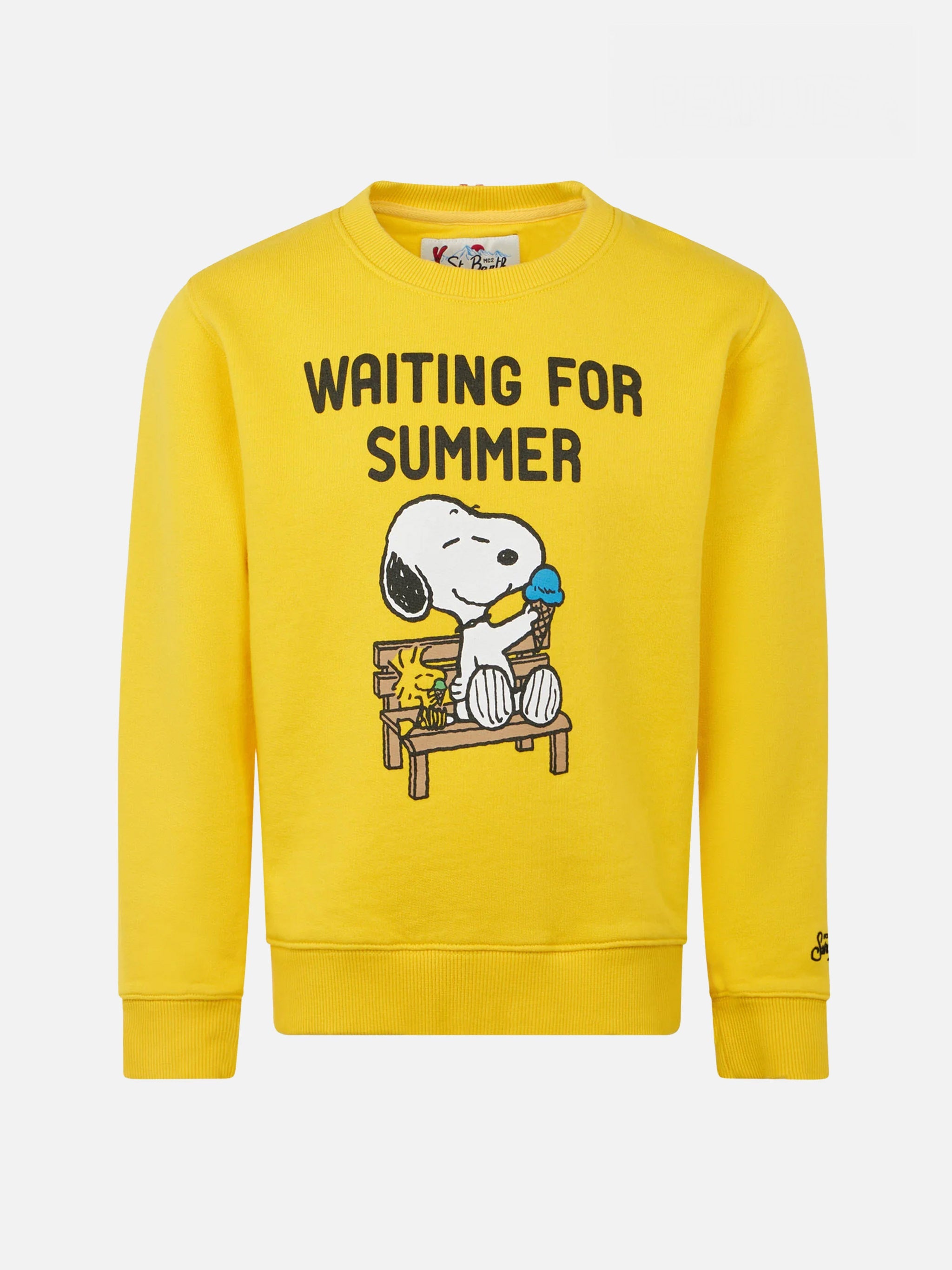 Boy Crewneck Sweatshirt With Snoopy Print | Peanuts™ Special Edition Yellow