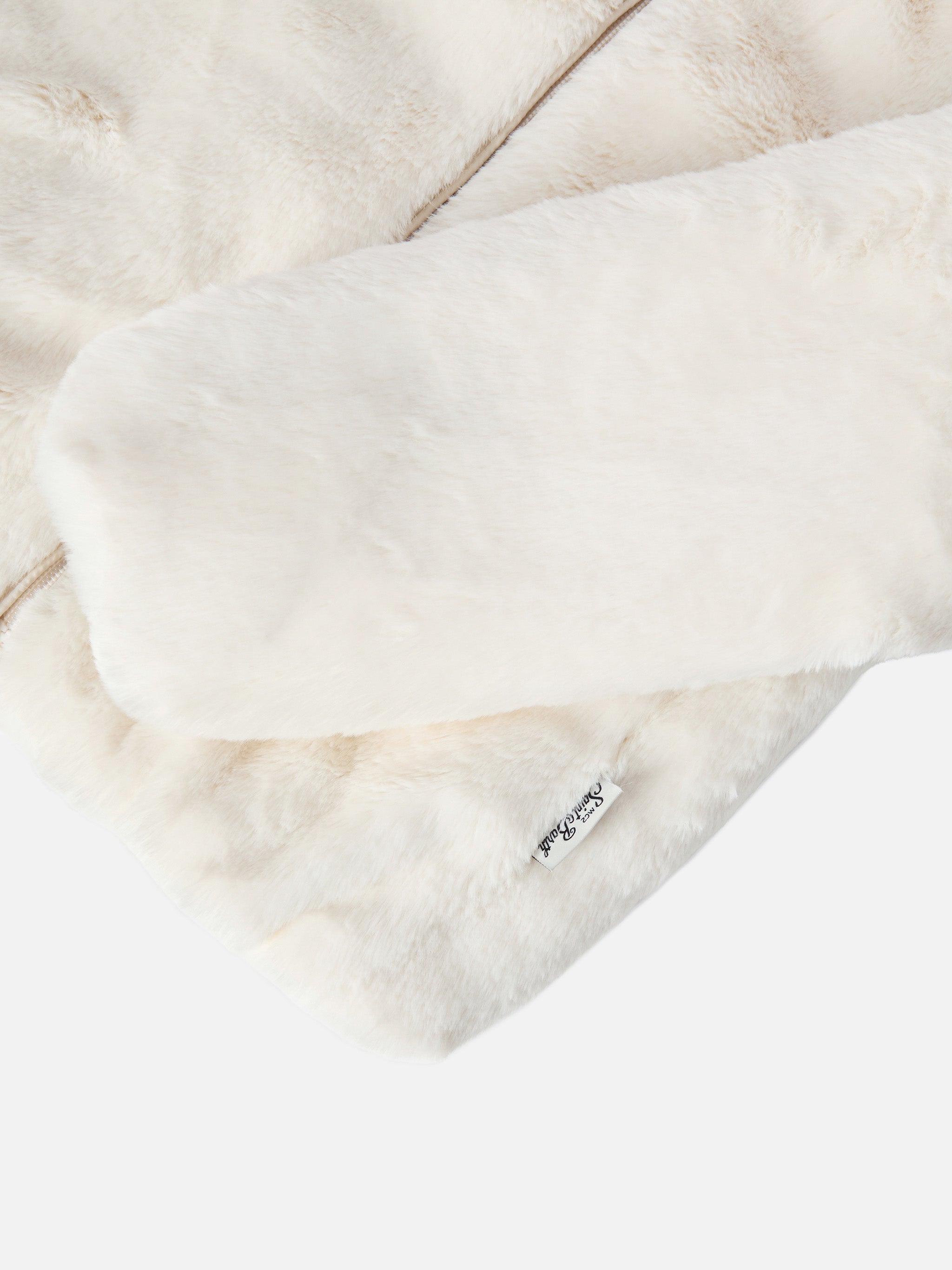 Faux-Fur Jacket With Hood, Ears And Trudi Charm White