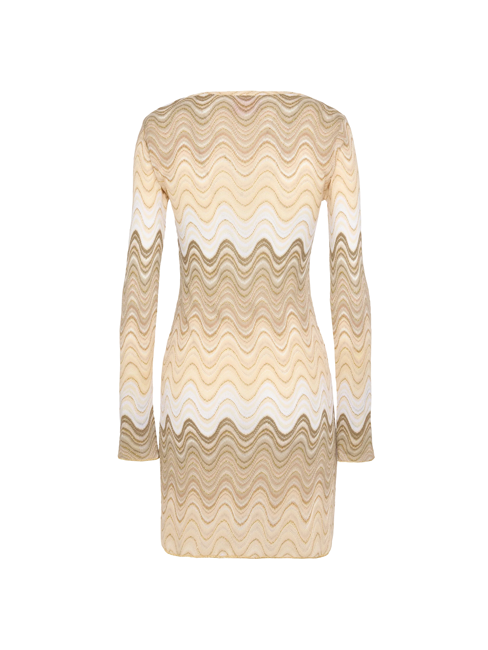 Imany Raschel Mini Dress Gold Hues Beige