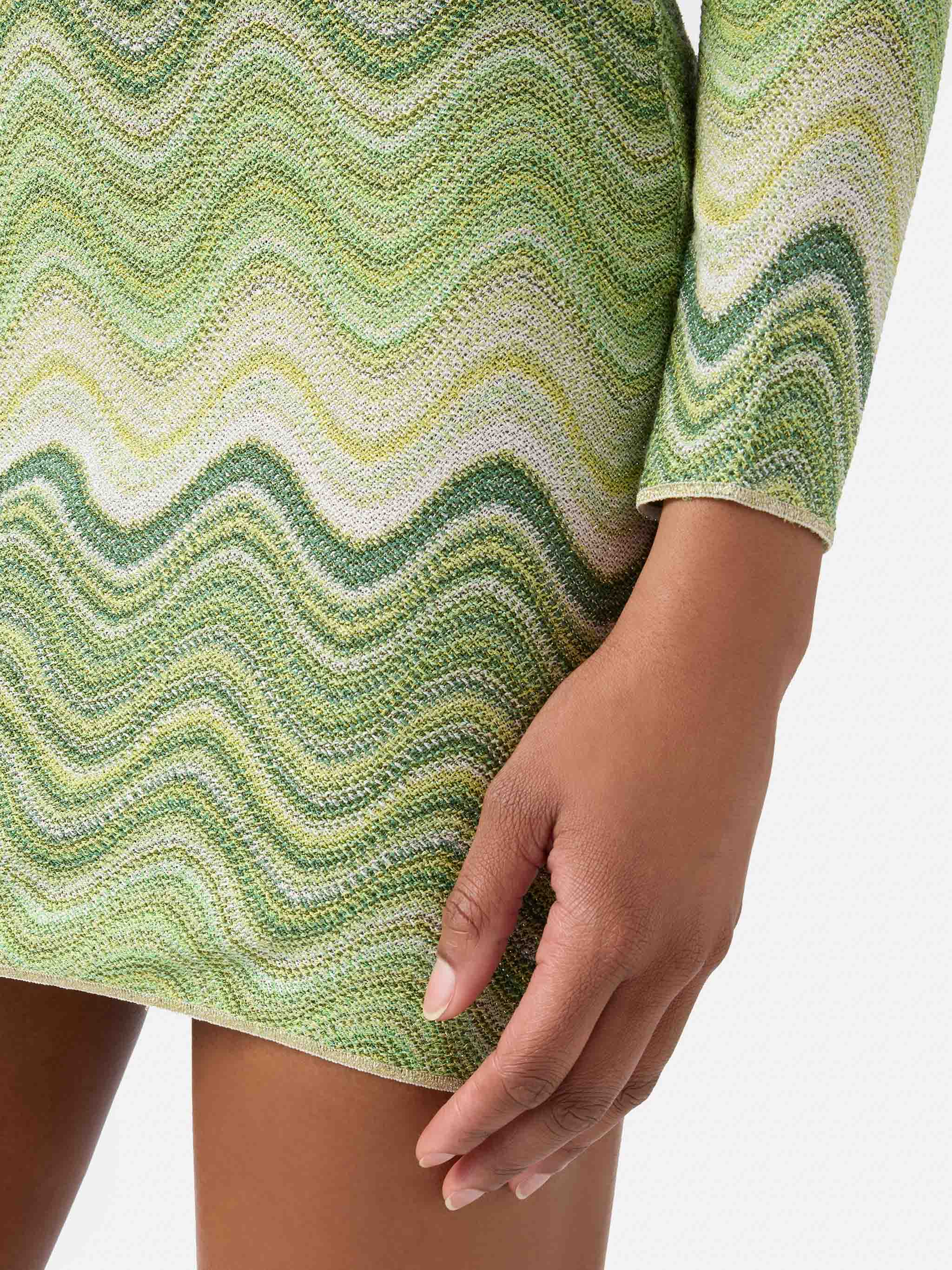 Imany Green Raschel Dress