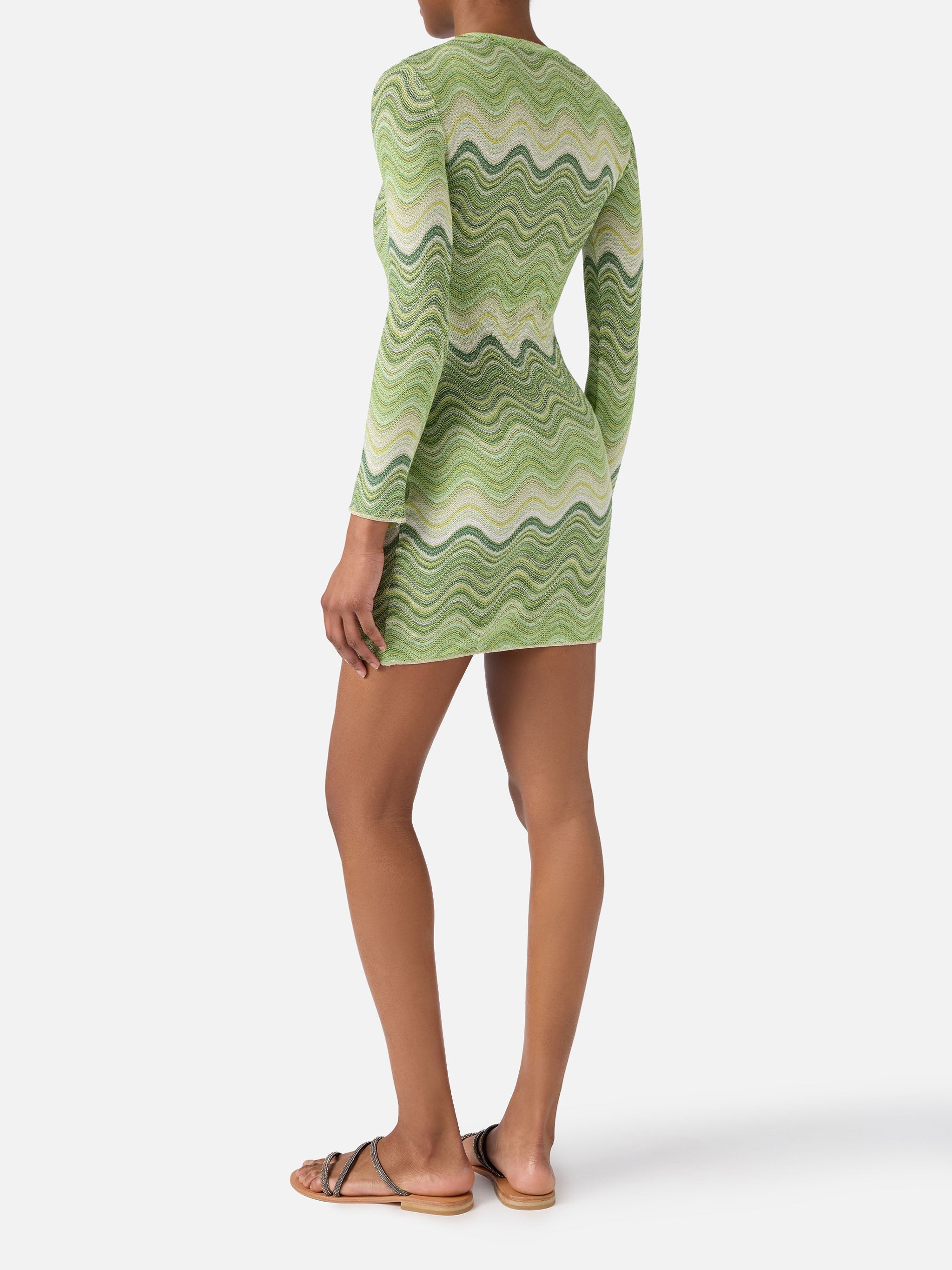 Imany Green Raschel Dress