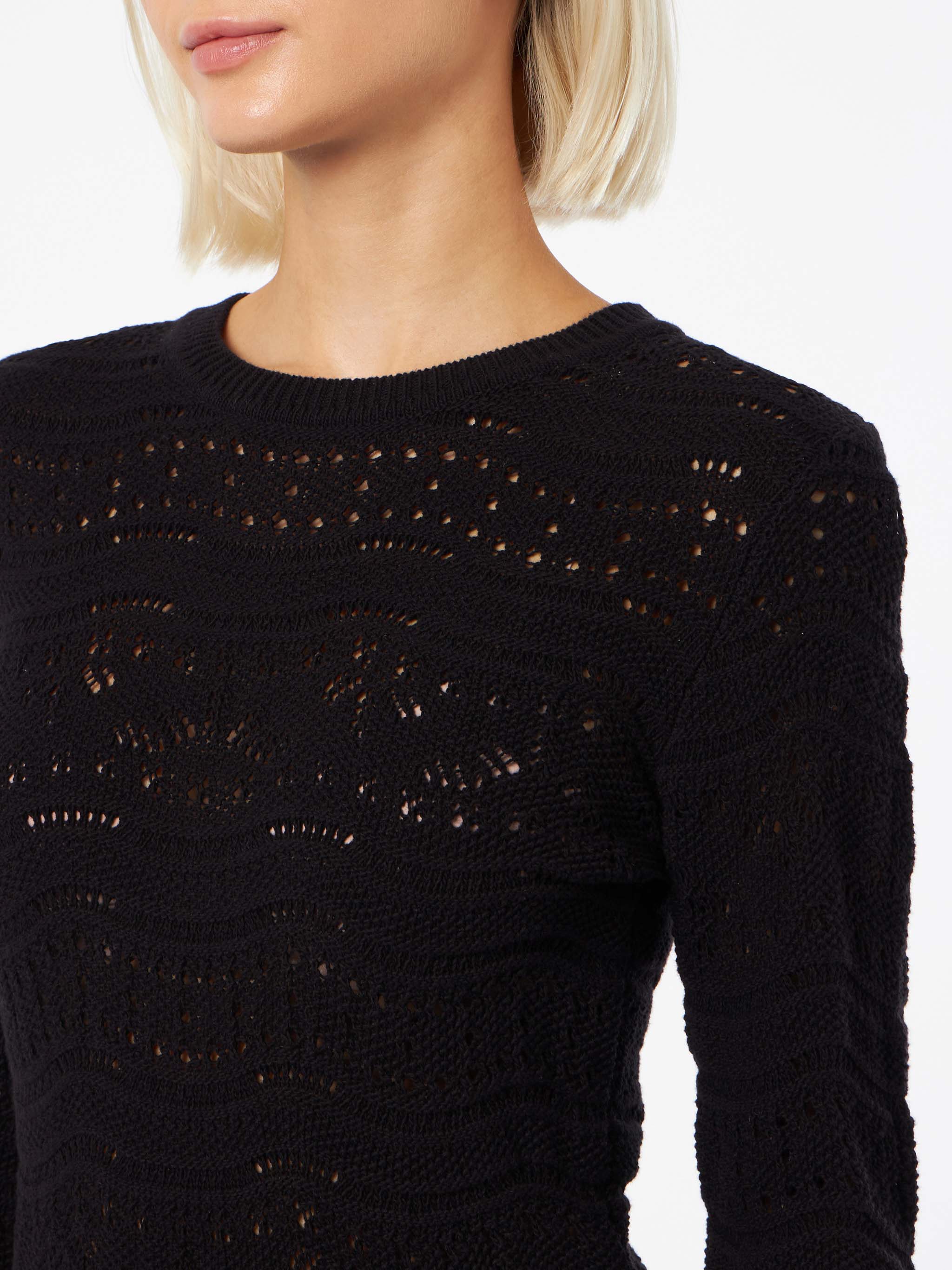 Imany Cotton Knit Mini Dress Black