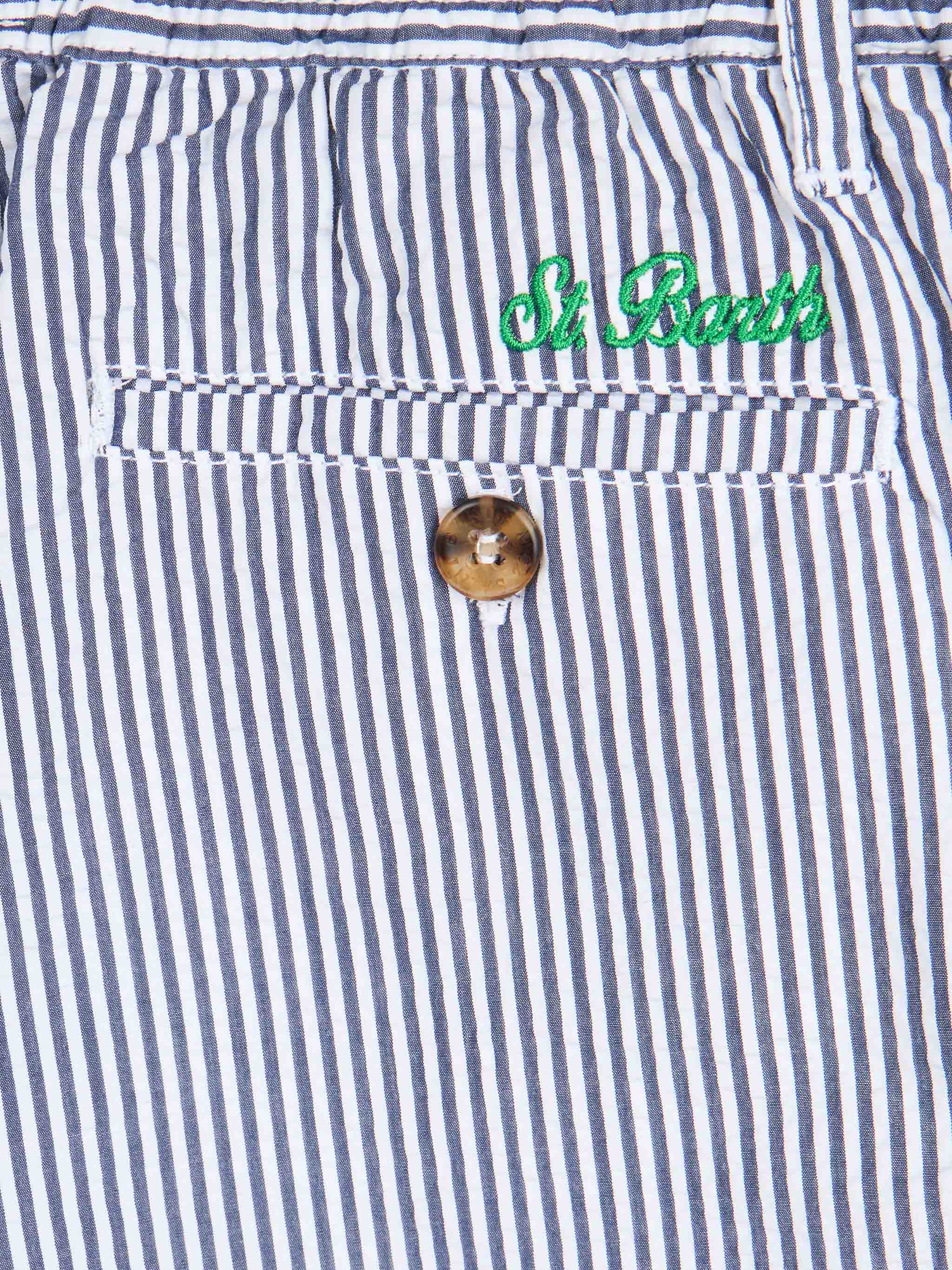 Boy Seersucker Bermuda Shorts Ischia Jr __single__ Pant