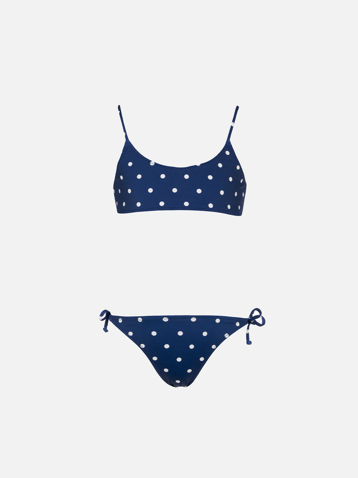 Girl Polka Dots Bralette Bikini Jaiden Blue