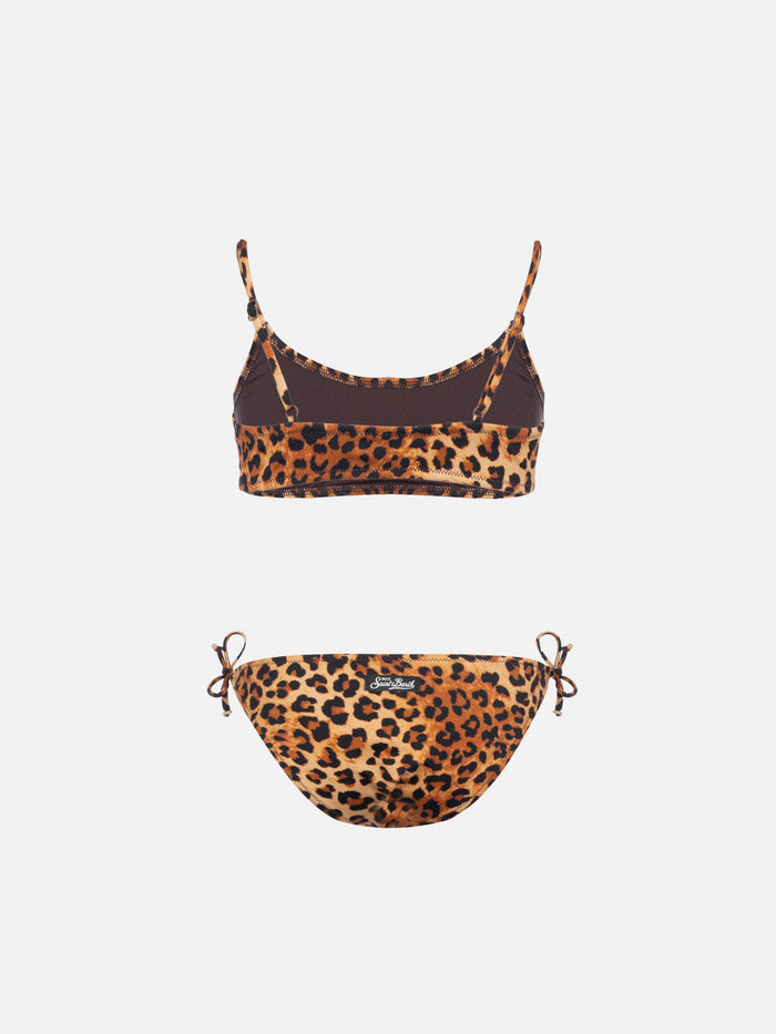 Jaiden Animalier Print Bralette Bikini White