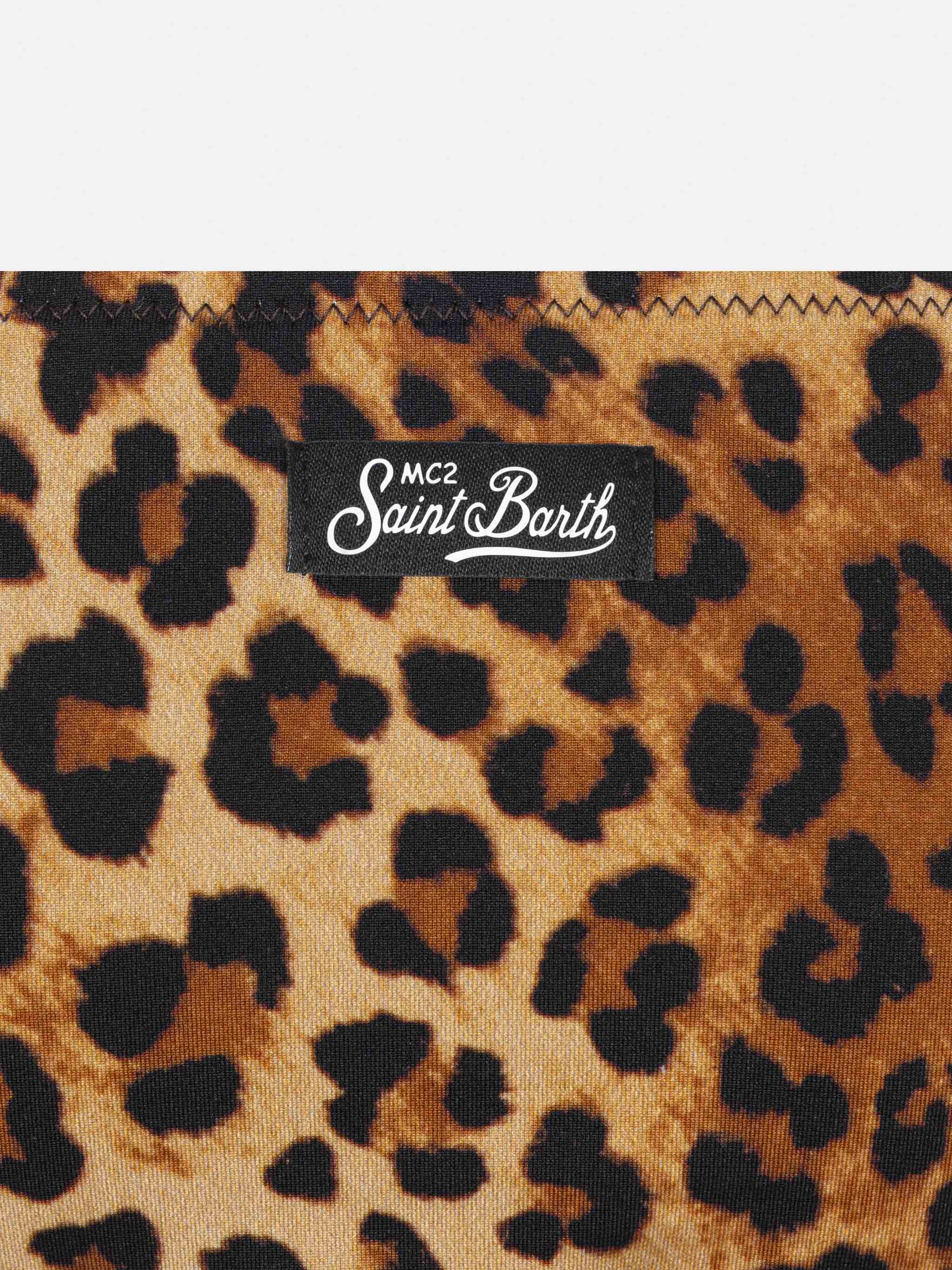 Jaiden Animalier Print Bralette Bikini White