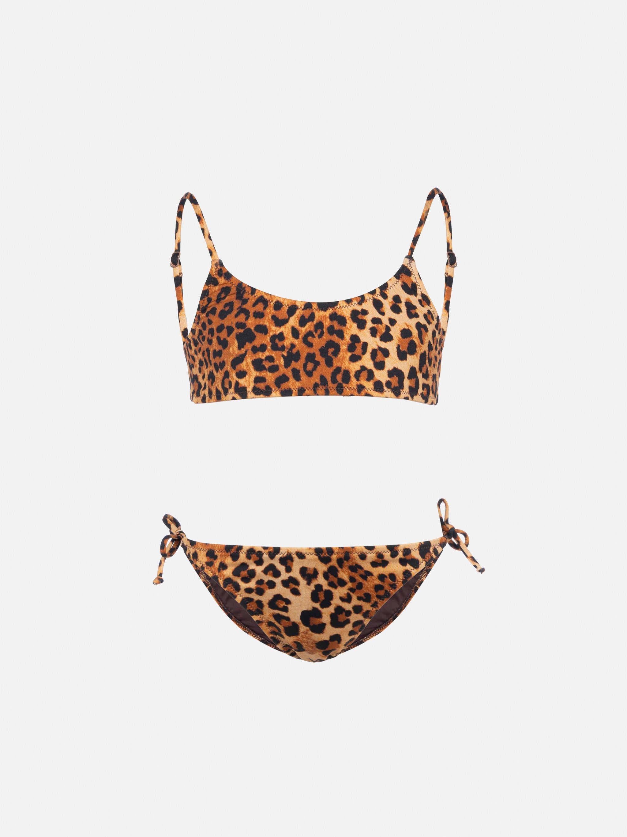 Jaiden Animalier Print Bralette Bikini White