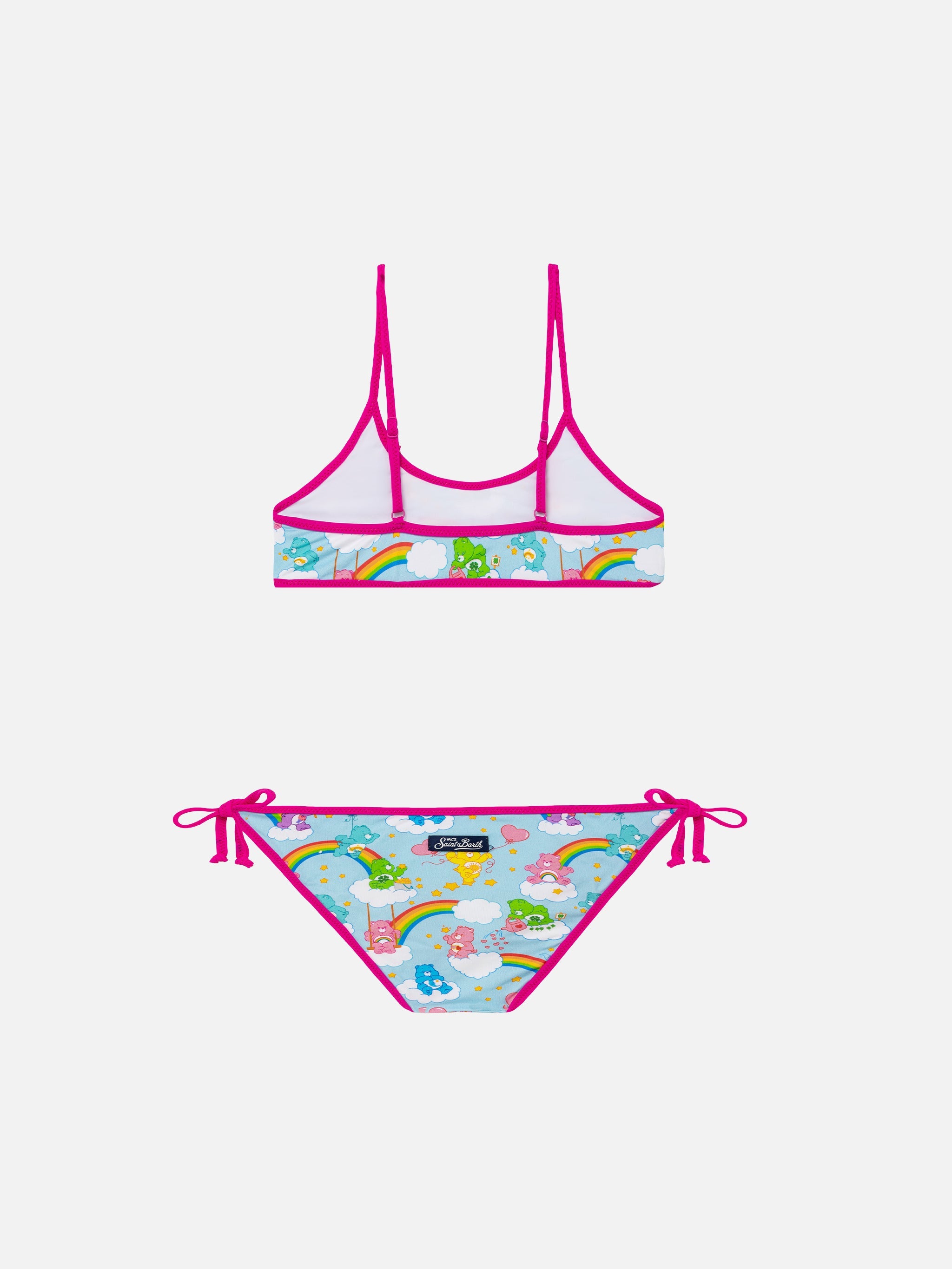 Girl Bralette Bikini With Bears And Rainbows | Care Special Edition Blue