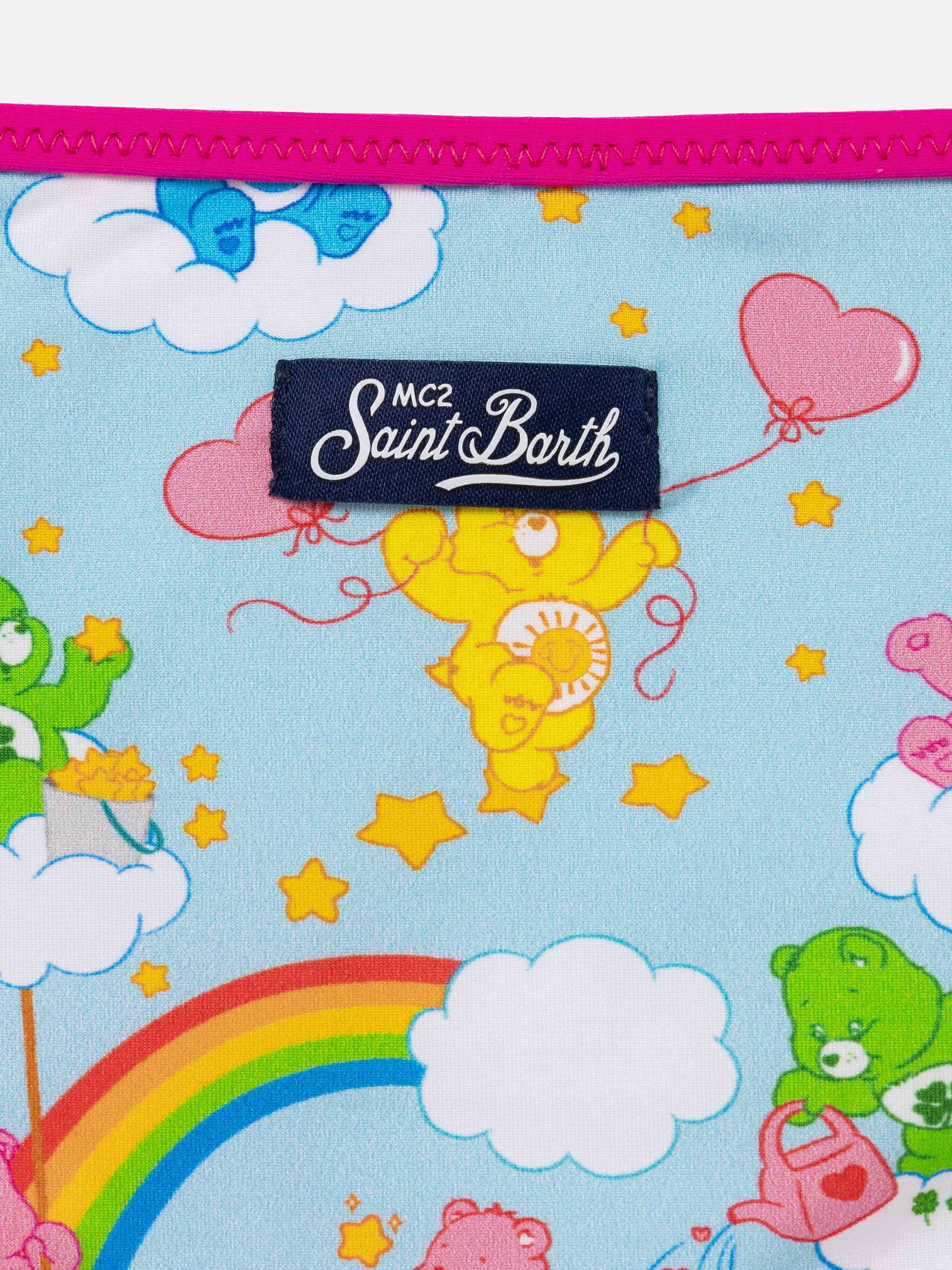 Girl Bralette Bikini With Bears And Rainbows | Care Special Edition Blue