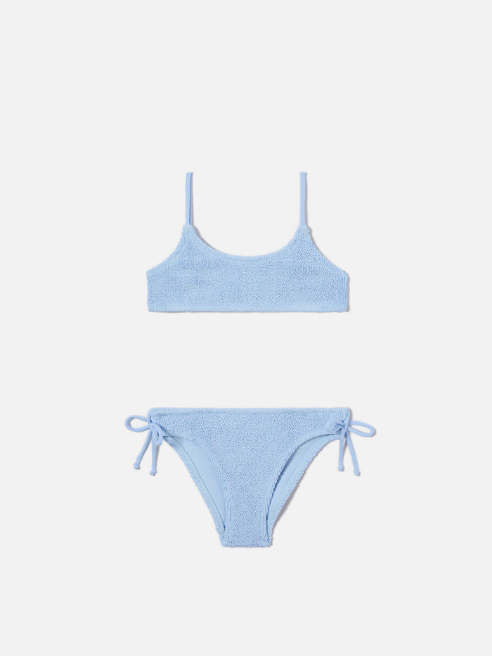 Jaiden Light Blue Crinkle Bikini __single__