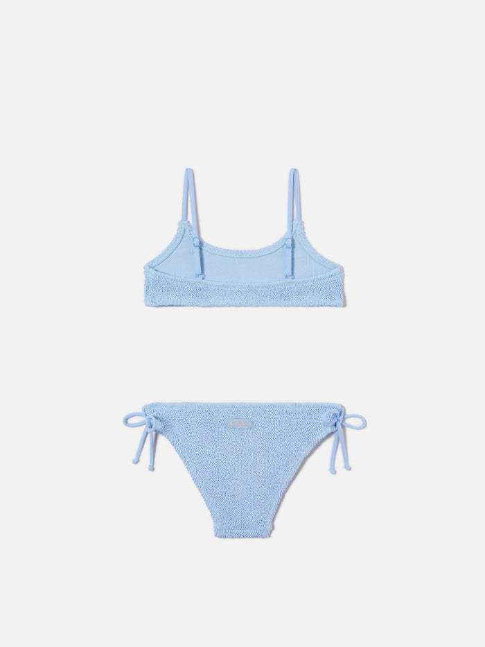 Jaiden Light Blue Crinkle Bikini __single__