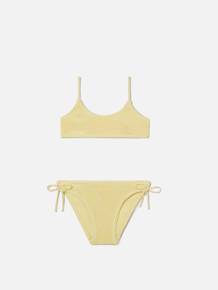 Jaiden Pastel Yellow Crinkle Bikini