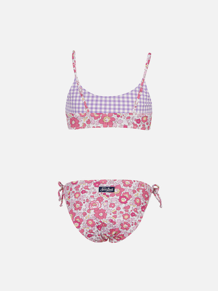 Girl Double Face Bralette Bikini Jaiden | Made With Liberty Fabric Pink