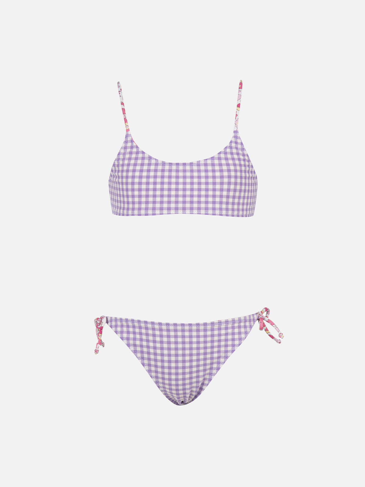 Girl Double Face Bralette Bikini Jaiden | Made With Liberty Fabric Pink