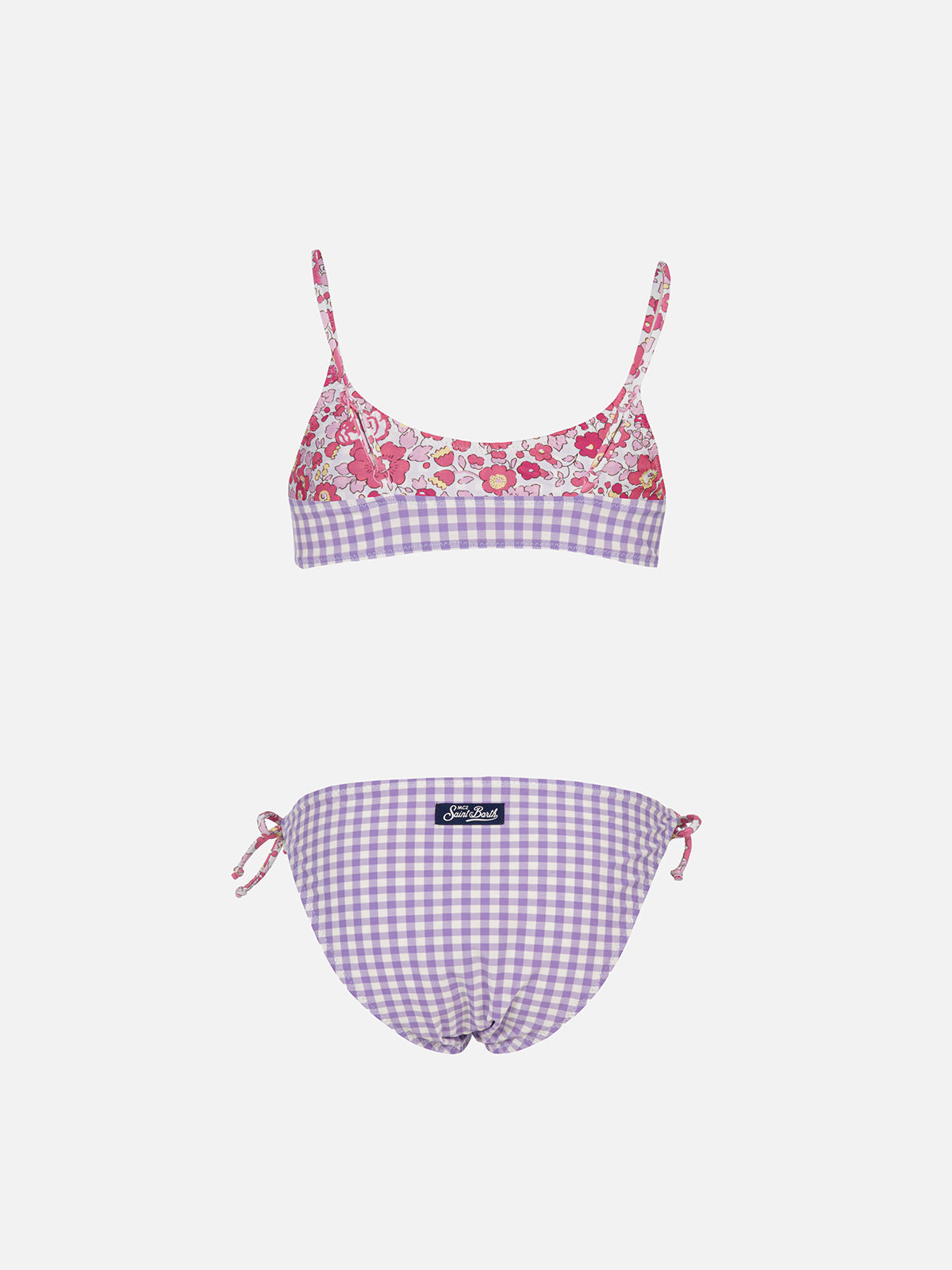 Girl Double Face Bralette Bikini Jaiden | Made With Liberty Fabric Pink