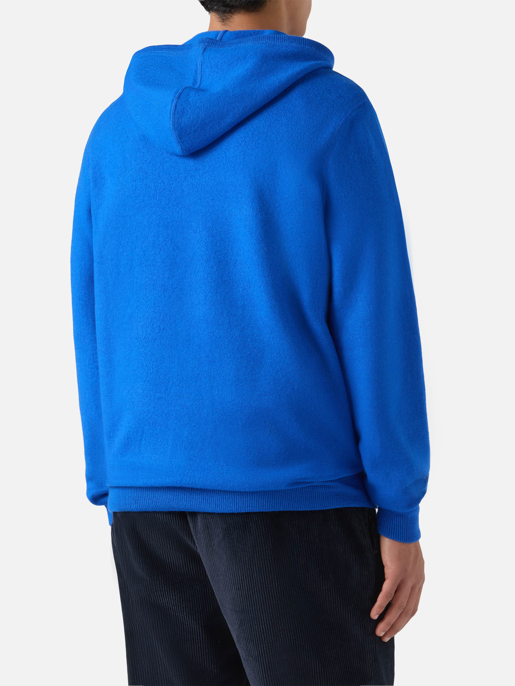 Crewneck Hooded Sweater Jake With Week-End Off Embroidery Blue