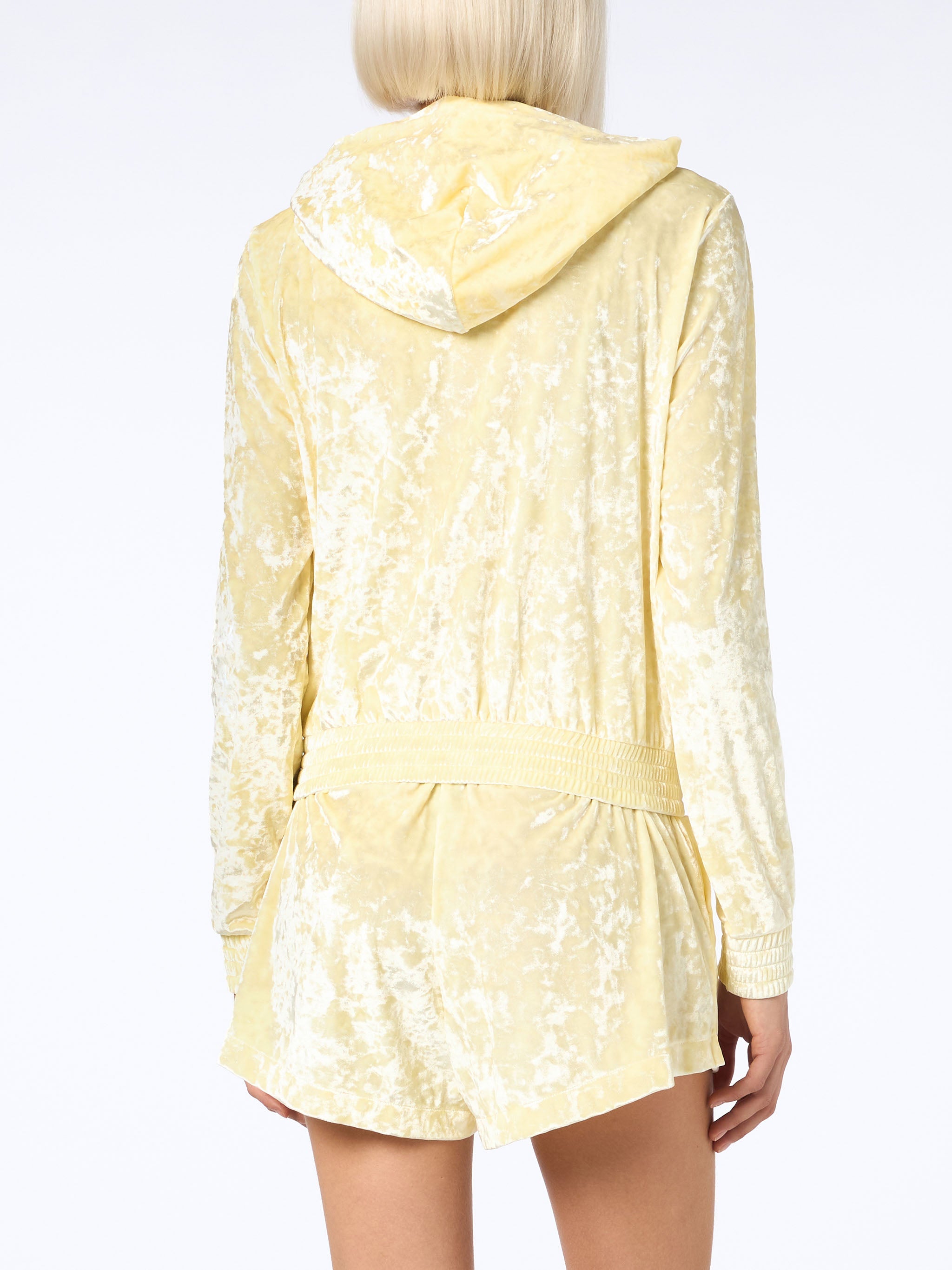 Jasmine Pale Yellow Terry Zip Hoodie Sweatshirt