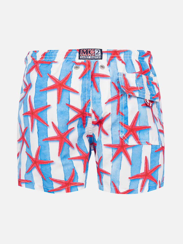 Boy Swim Shorts With Starfish Print __single__ Swimshort