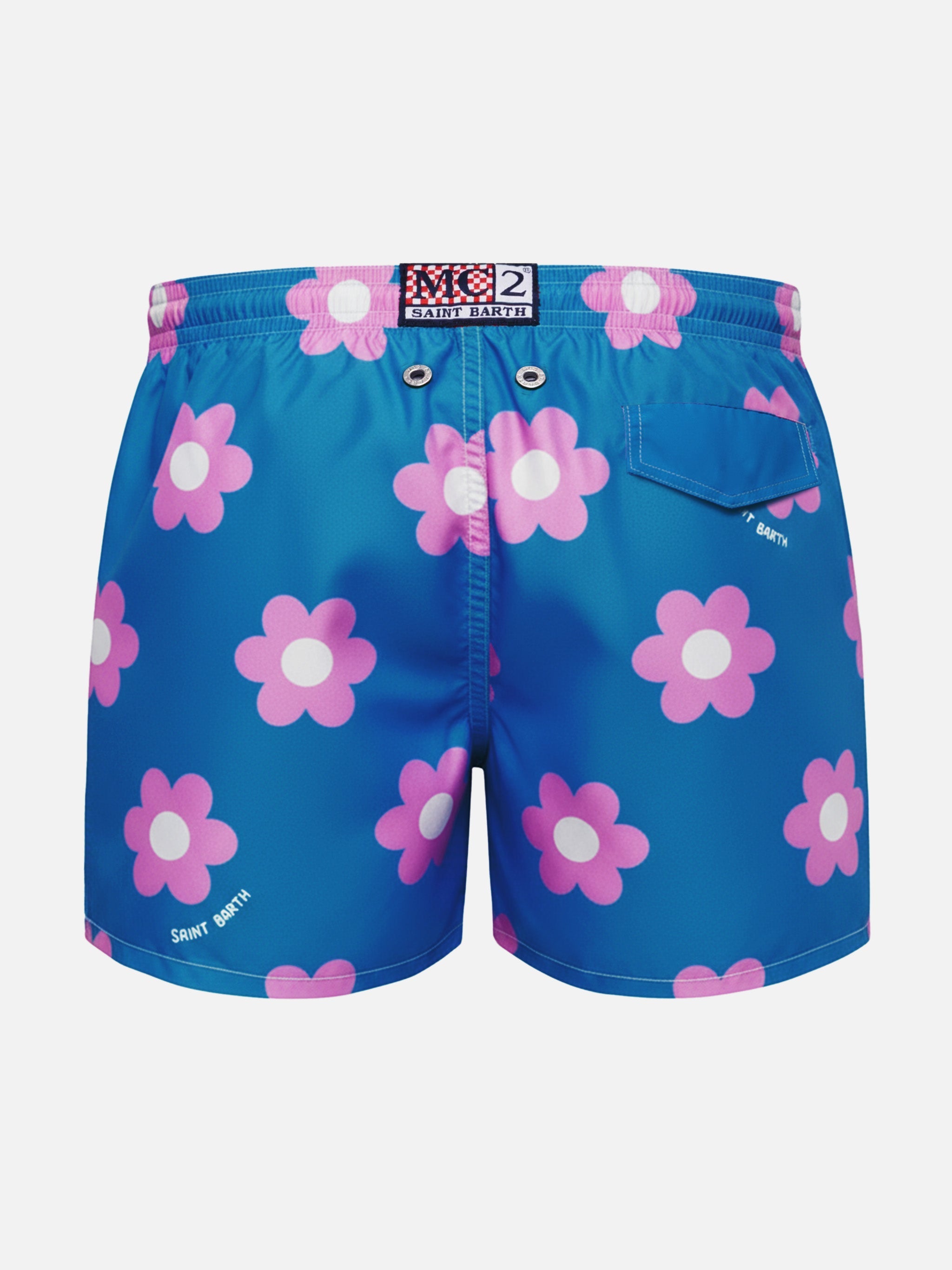 Jean Mid-Length Swim Shorts With Daisy Print Swimshort