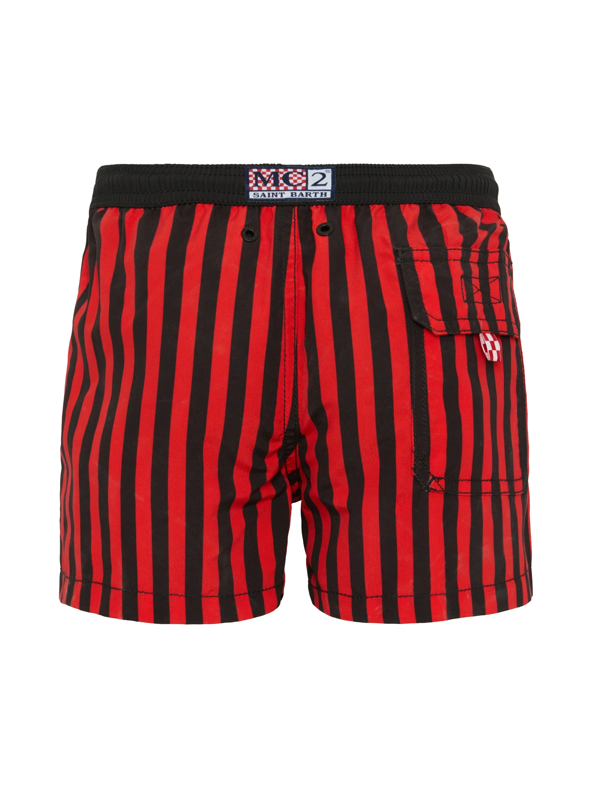 Jean Mid-Length Swim Shorts With Milan Print | Ac Special Edition Red Swimshort