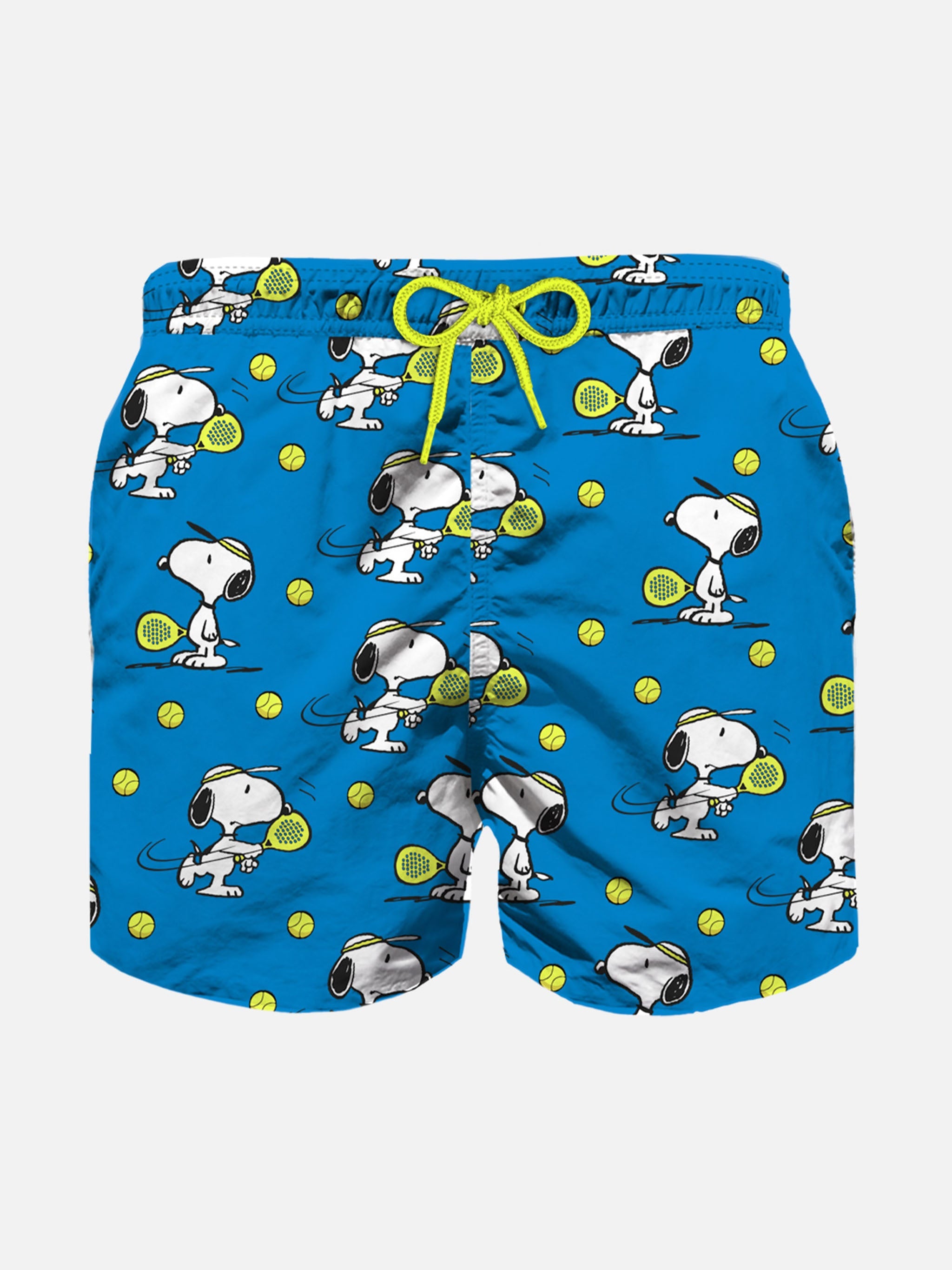 Boy Light Fabric Swim Shorts With Snoopy Padel Print | - Peanuts™ Special Edition Sky Swimshort