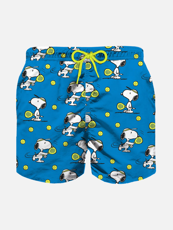 Boy Light Fabric Swim Shorts With Snoopy Padel Print | - Peanuts™ Special Edition __single__ Swimshort