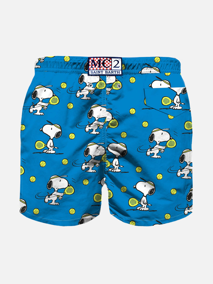 Boy Light Fabric Swim Shorts With Snoopy Padel Print | - Peanuts™ Special Edition __single__ Swimshort