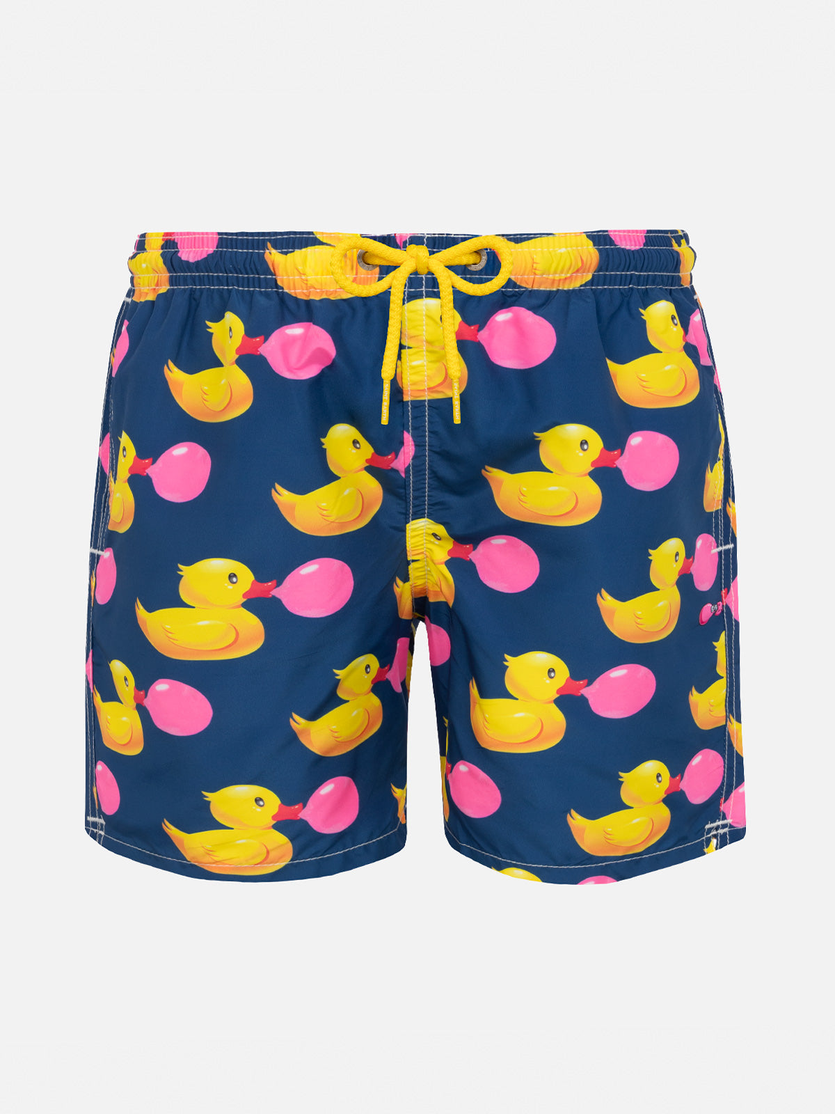 Boy Swim Shorts With Ducky Print | Big Babol® Special Edition Blue Swimshort