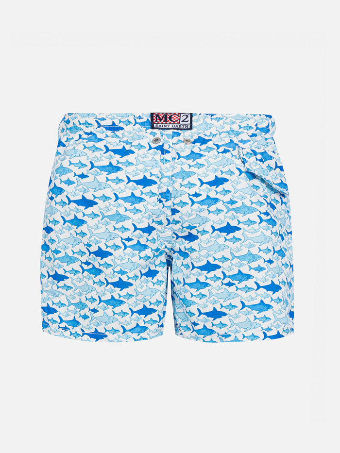 Boy Swim Shorts With Shark Print __single__ Swimshort