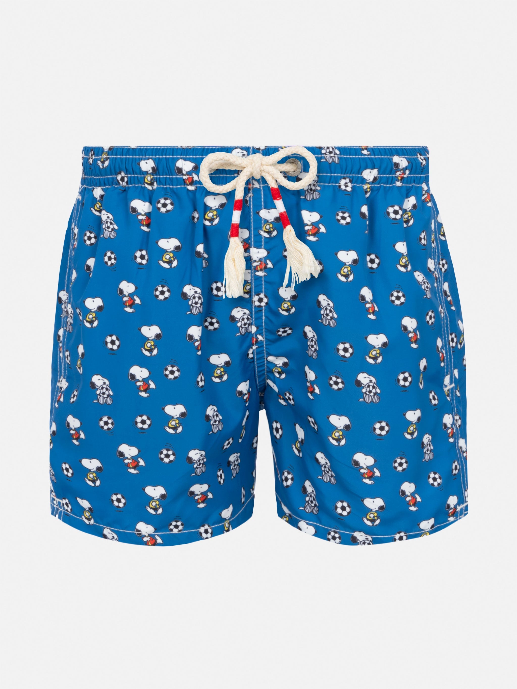Jean Lighting Lightweight Fabric Swim Shorts With Snoopy Print | Peanuts® Special Edition Blue Swimshort