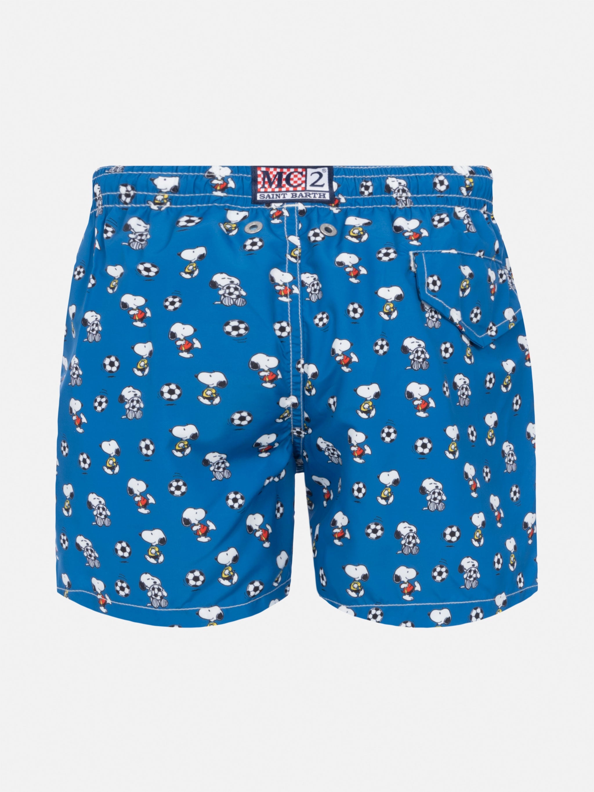 Jean Lighting Lightweight Fabric Swim Shorts With Snoopy Print | Peanuts® Special Edition Blue Swimshort