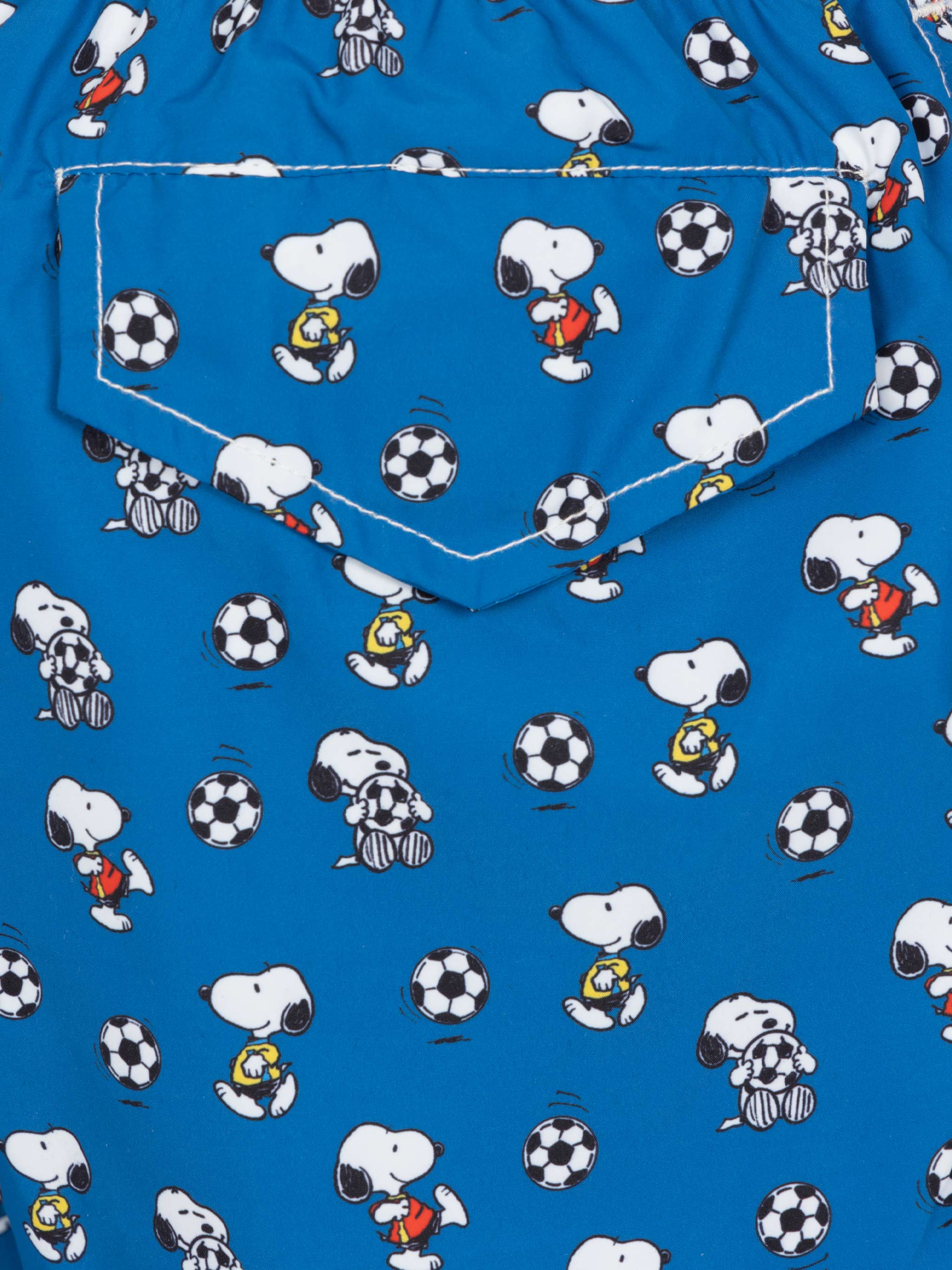 Jean Lighting Lightweight Fabric Swim Shorts With Snoopy Print | Peanuts® Special Edition Blue Swimshort