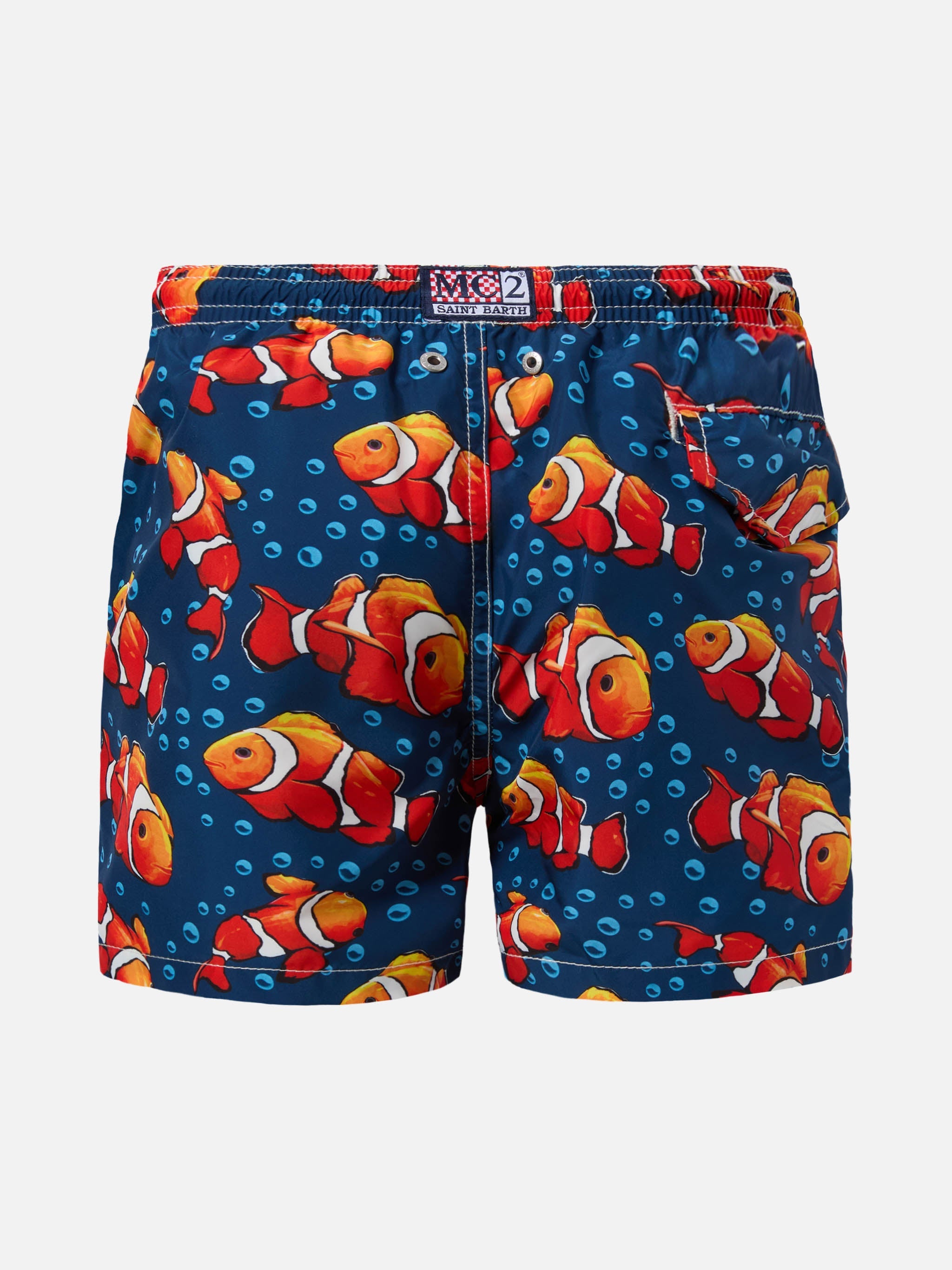 Jean Lighting Lightweight Fabric Swim Shorts With Fish Print Swimshort