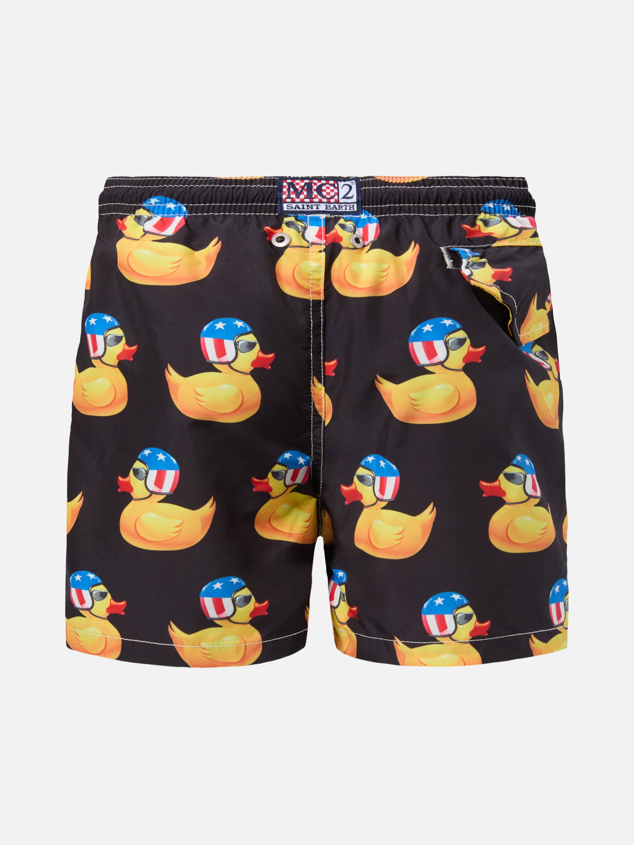 Jean Lighting Lightweight Fabric Swim Shorts Withrider Ducky Print Swimshort