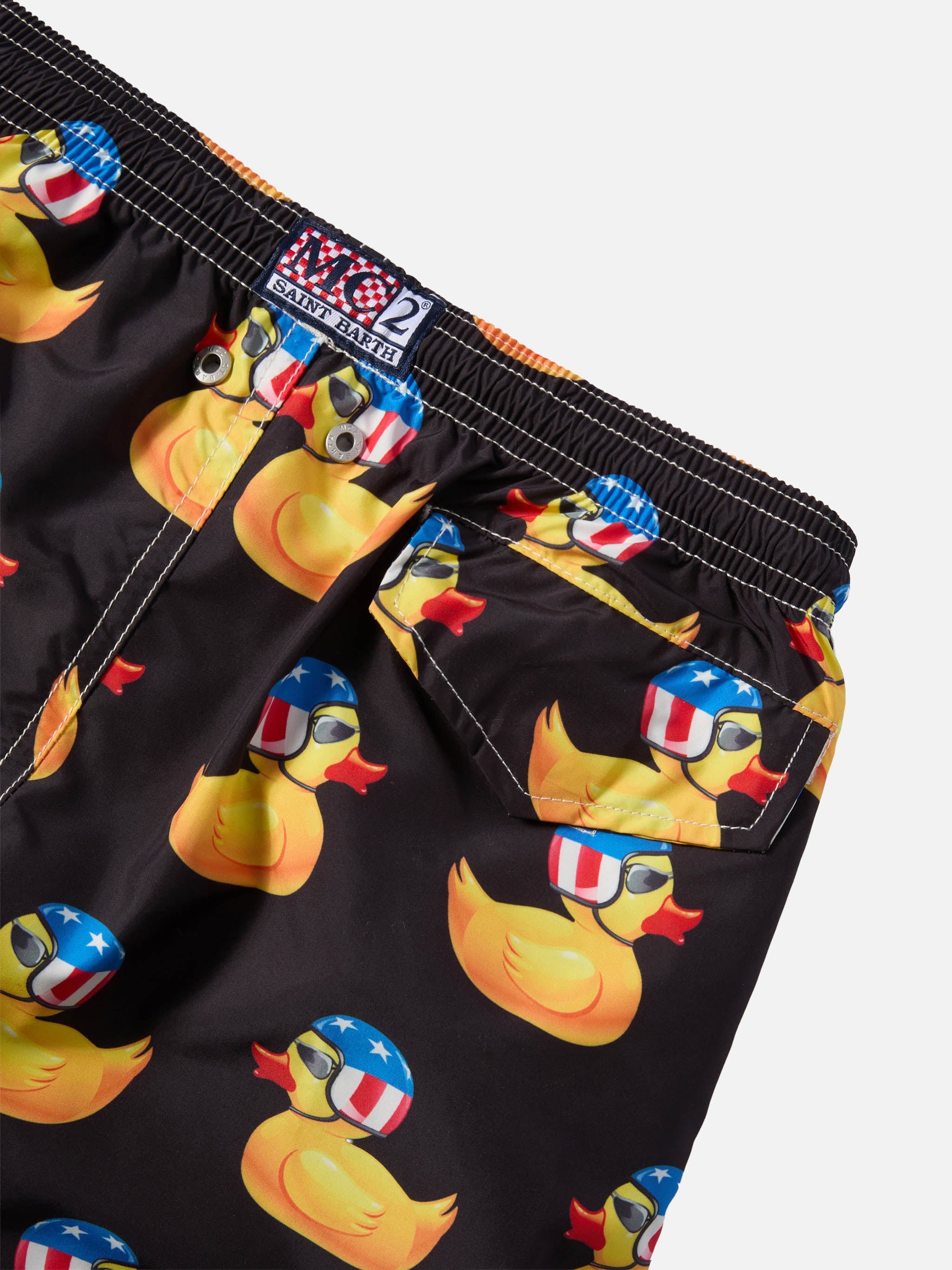 Jean Lighting Lightweight Fabric Swim Shorts Withrider Ducky Print Swimshort