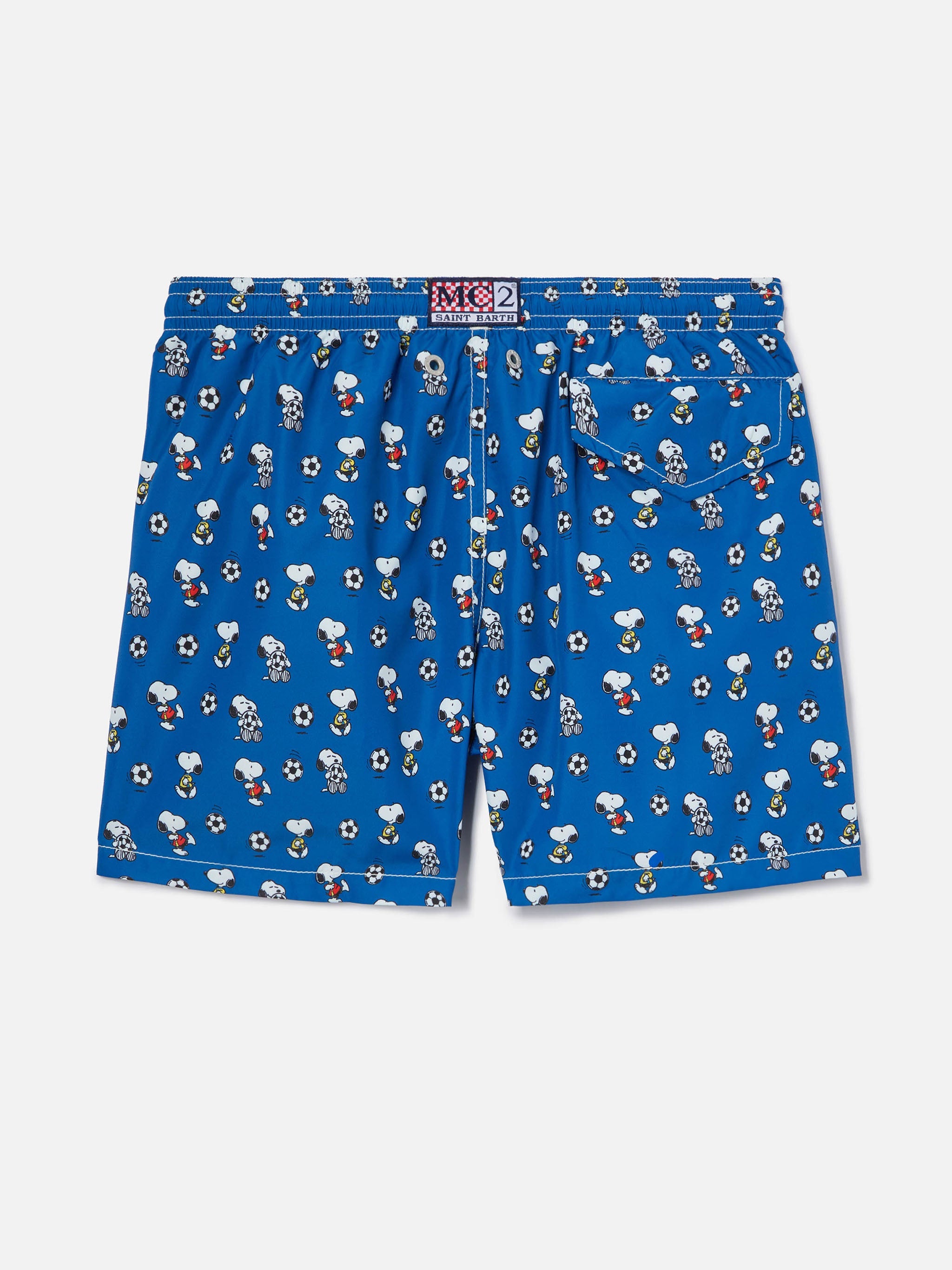 Jean Lighting Swim Shorts With Snoopy Soccer Print | Special Edition Blue Swimshort
