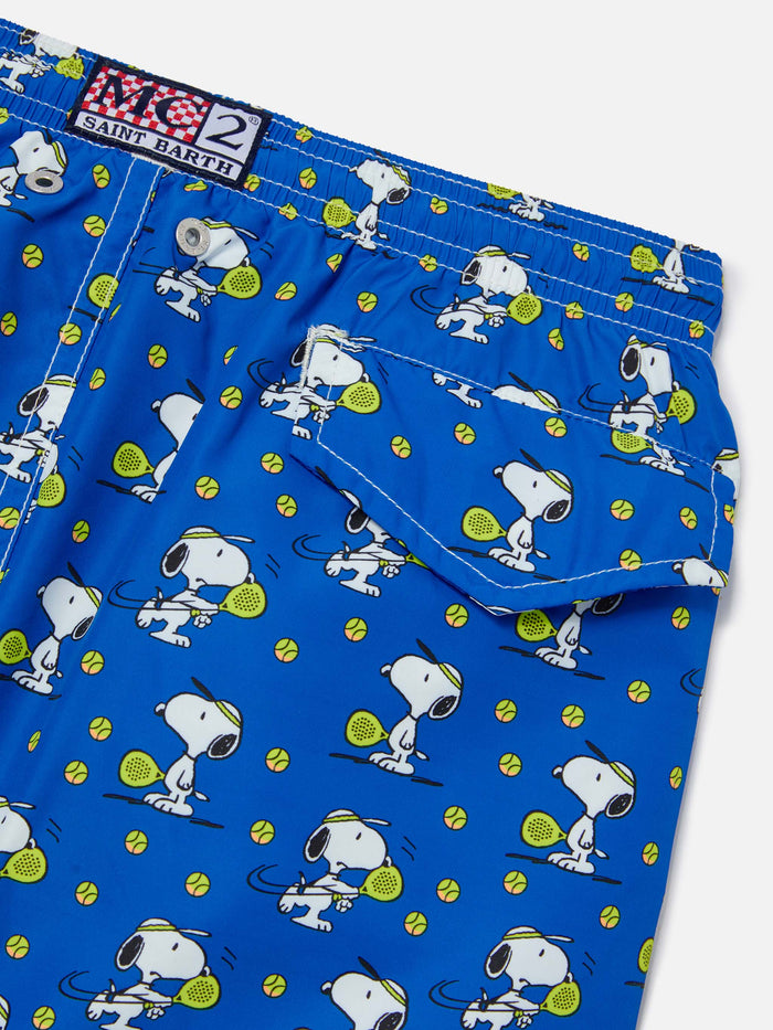 Jean Lighting Swim Shorts With Snoopy Padel Print | Special Edition Blue Swimshort
