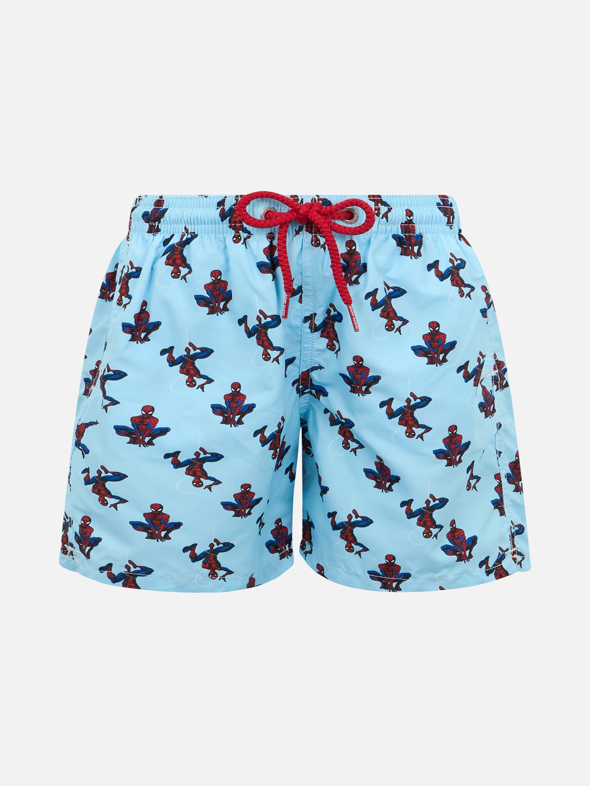 Boy Lightweight Fabric Swim-Shorts Jean Lighting With Spider-Man Print | Marvel Special Edition Sky Swimshort