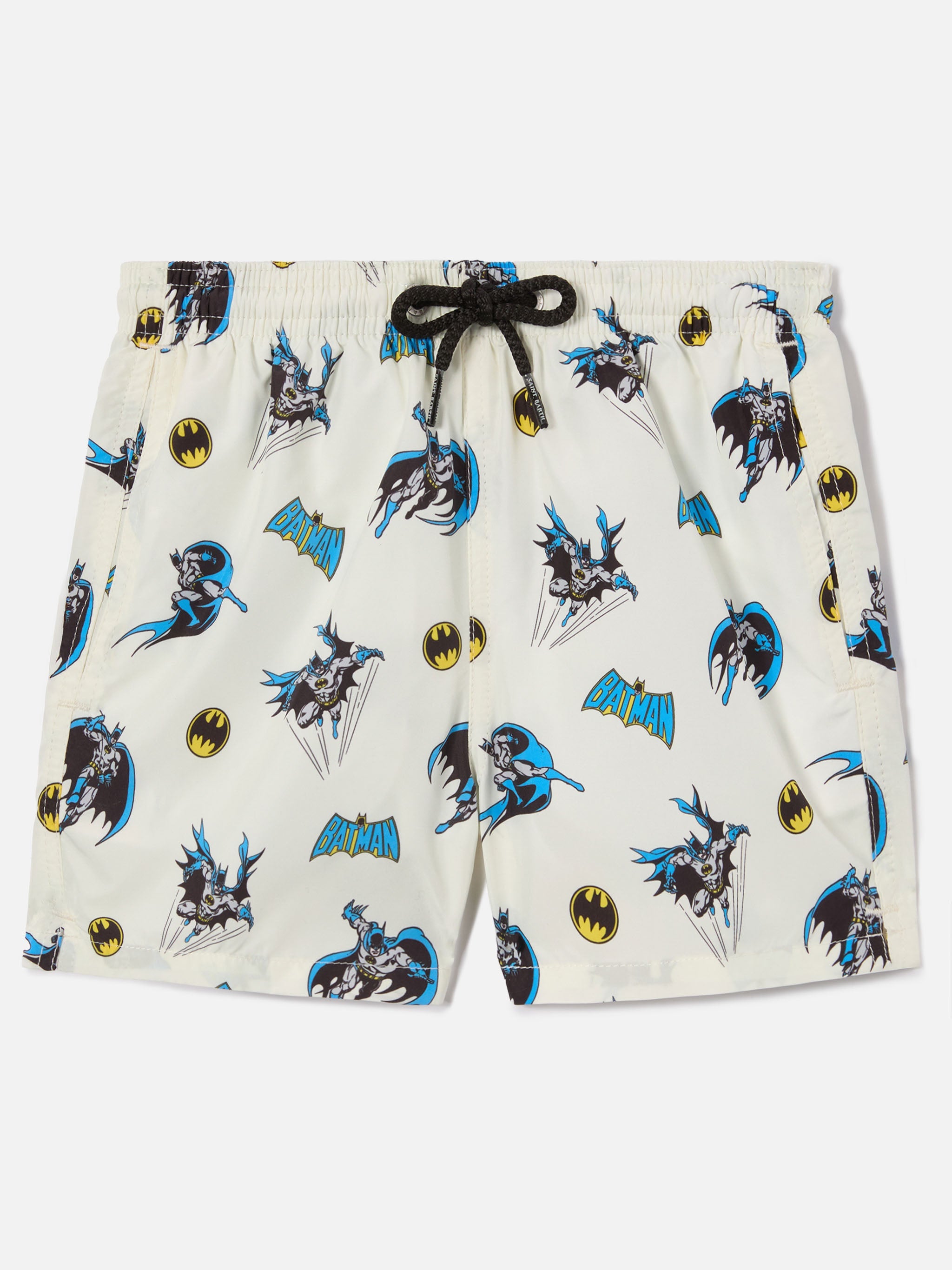 Jean Lighting Swim Shorts With Batman All-Over Print | Special Edition White Swimshort