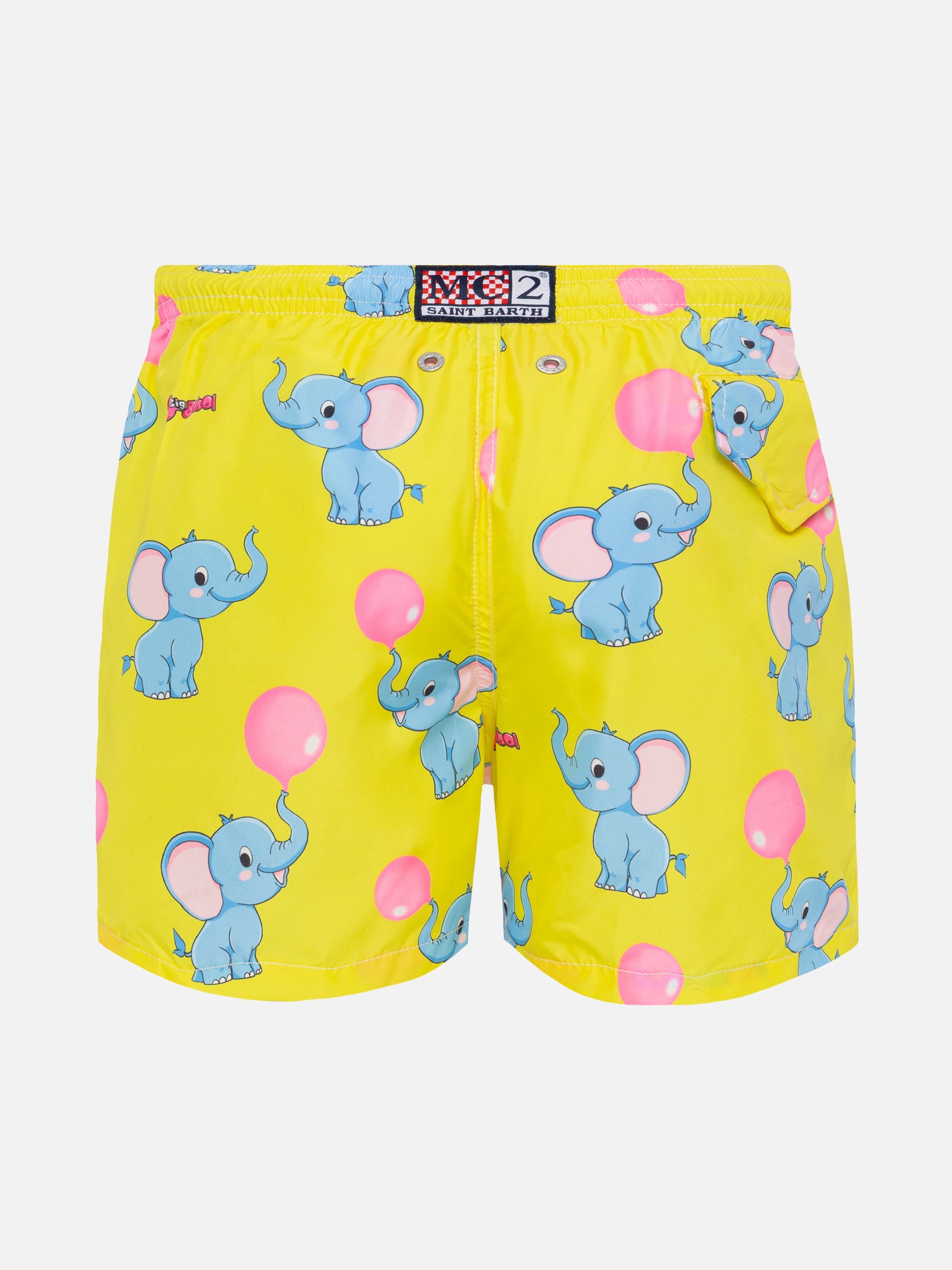 Jean Lighting Lightweight Fabric Swim Shorts With Big Babol Elephant Print | Special Edition __single__ Swimshort
