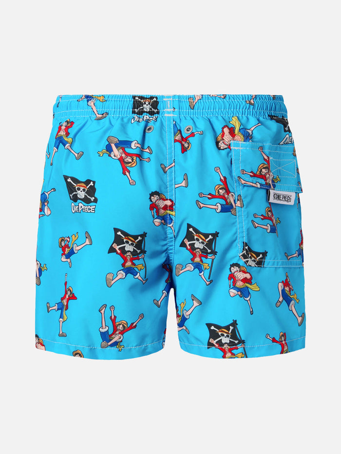Jean Lighting Lightweight Fabric Swim Shorts With One Piece Print|one Special Edition White Swimshort
